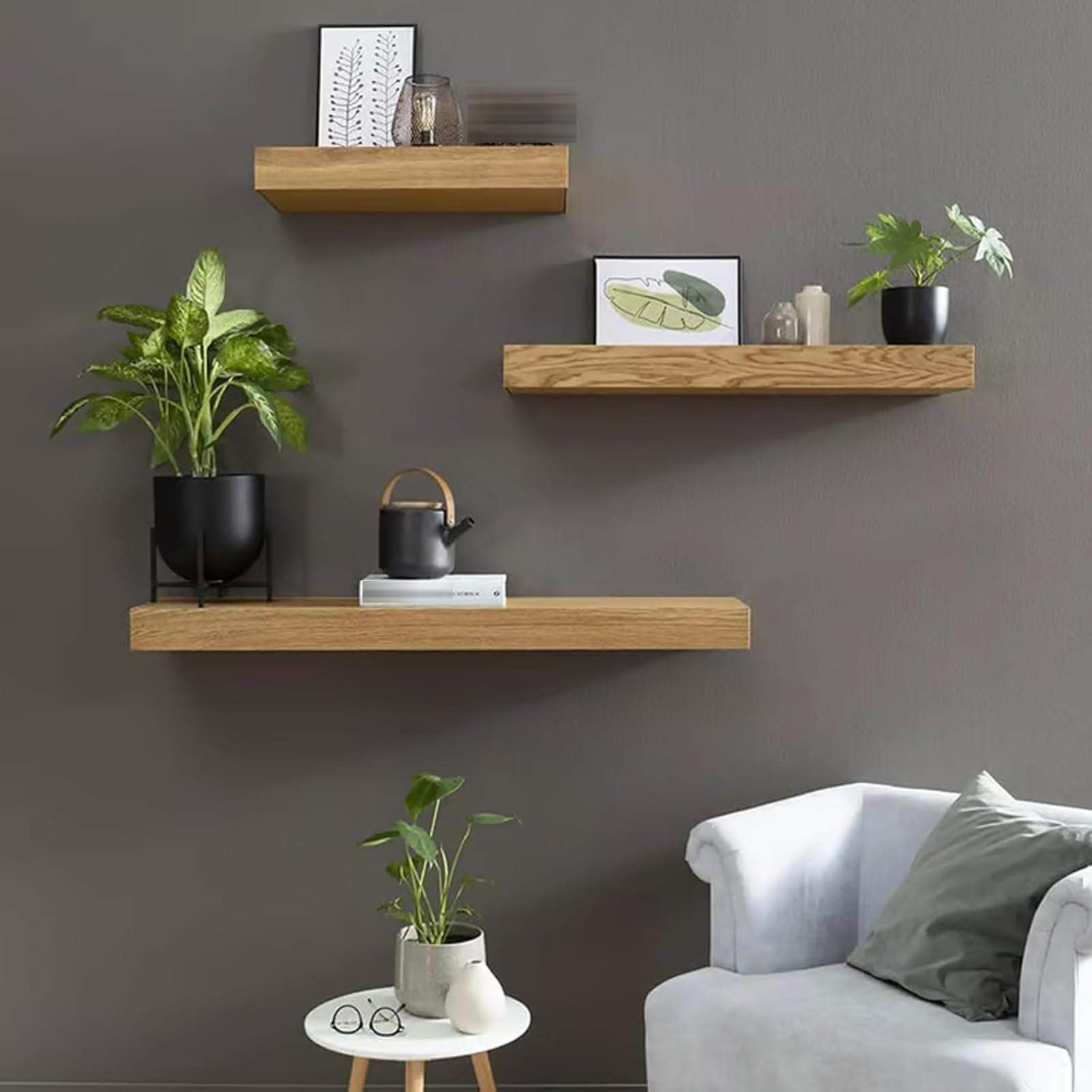 Magicflap Designer Floating Shelf with Hidden Compartment - Wall Mounted Storage Solution for Living Room, Office, Bedroom - Stylish & Functional Home Decor (Black) - Perfect for Storing Valuables, Books, and Displaying Decor
