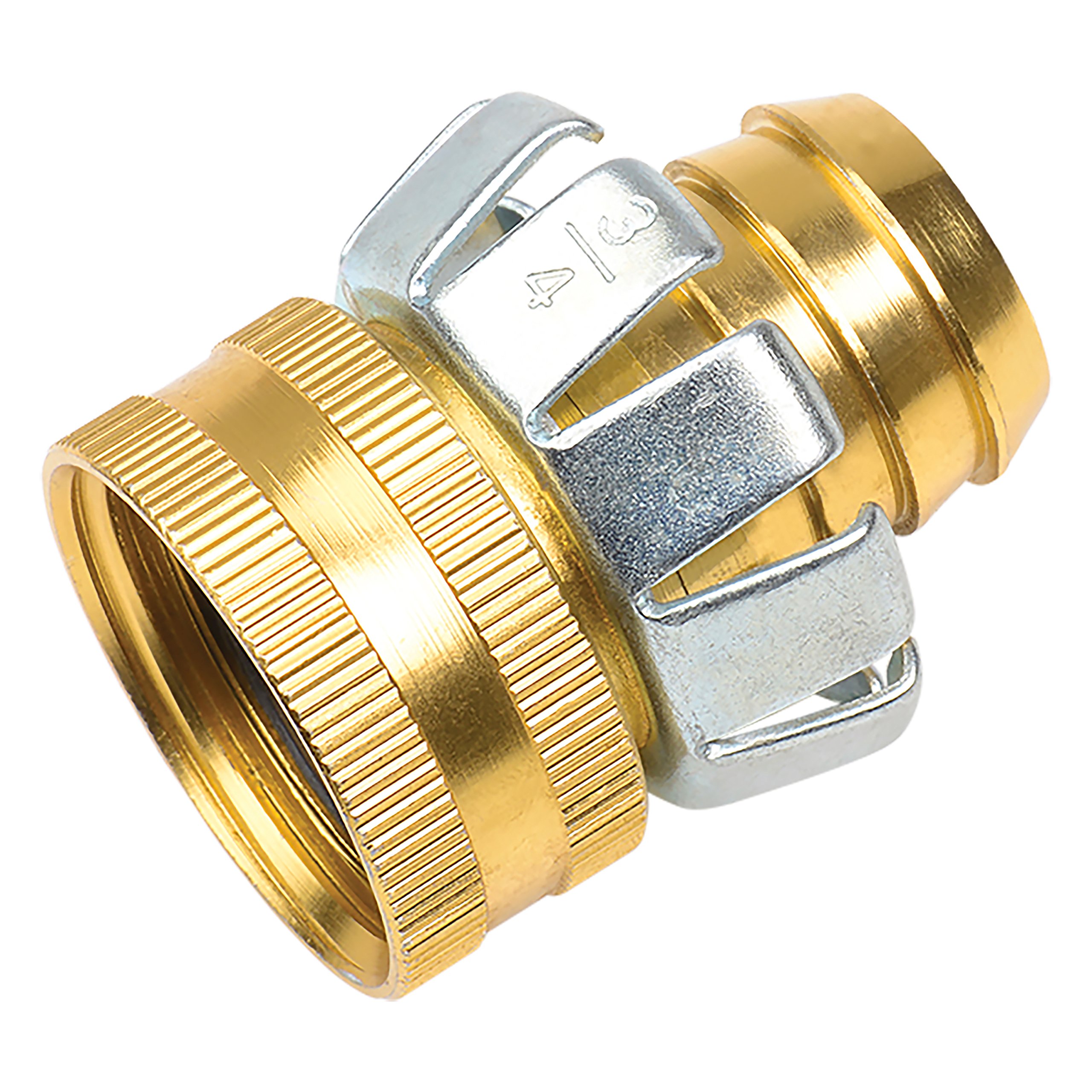 Melnor Metal Clinch Female Hose Repair Connector - 3/4 Inch Garden Hose Mender for Leak Fixing - Perfect for Outdoor Watering, Irrigation Systems & Lawn Care
