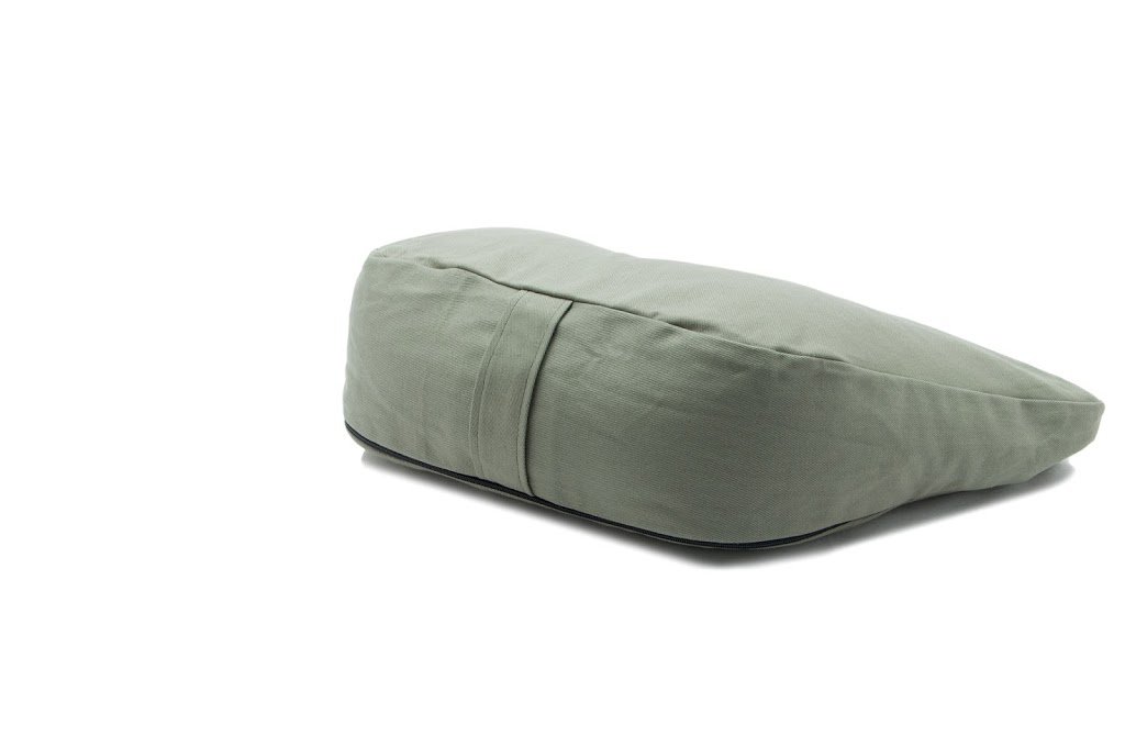 Organic Sage Green Oversized Buckwheat Hull Meditation Cushion - Zafu Yoga Pillow for Zen Meditation, Floor Sitting & Home Decor (Eco-Friendly & Ergonomic Support)
