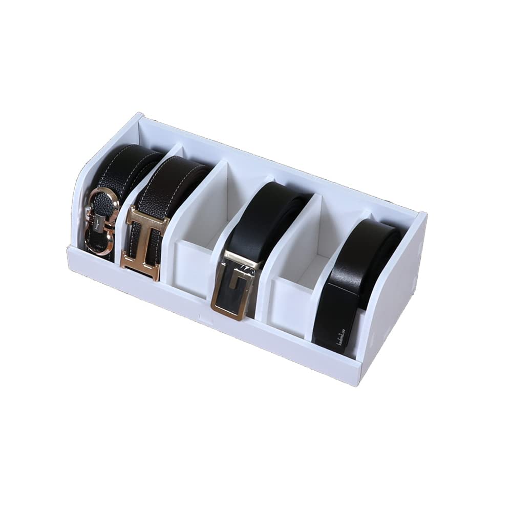 Mollytek 6 Grid Wooden Belt Organizer - Belt Storage Holder & Display Case for Retail Stores | Durable Belt Rack for Closet Organization & Retail Display