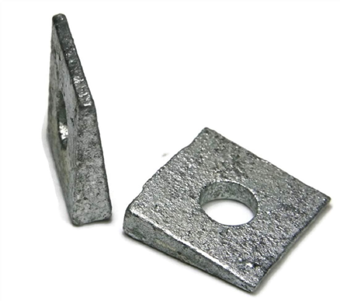 Hot Dipped Galvanized Beveled Square Washers - 1 Inch (25 Pack) - Rust-Resistant Hardware for Outdoor Furniture & Construction Projects