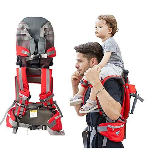 Ergonomic Baby Shoulder Carrier - 360° Foldable & Hands-Free Backpack for Hiking & Travel | Supports Up to 50 lbs | Ideal for Children 6 Months to 4 Years | Adjustable Ankle Straps for Comfort | Perfect for Outdoor Adventures, Shopping & Daily Use