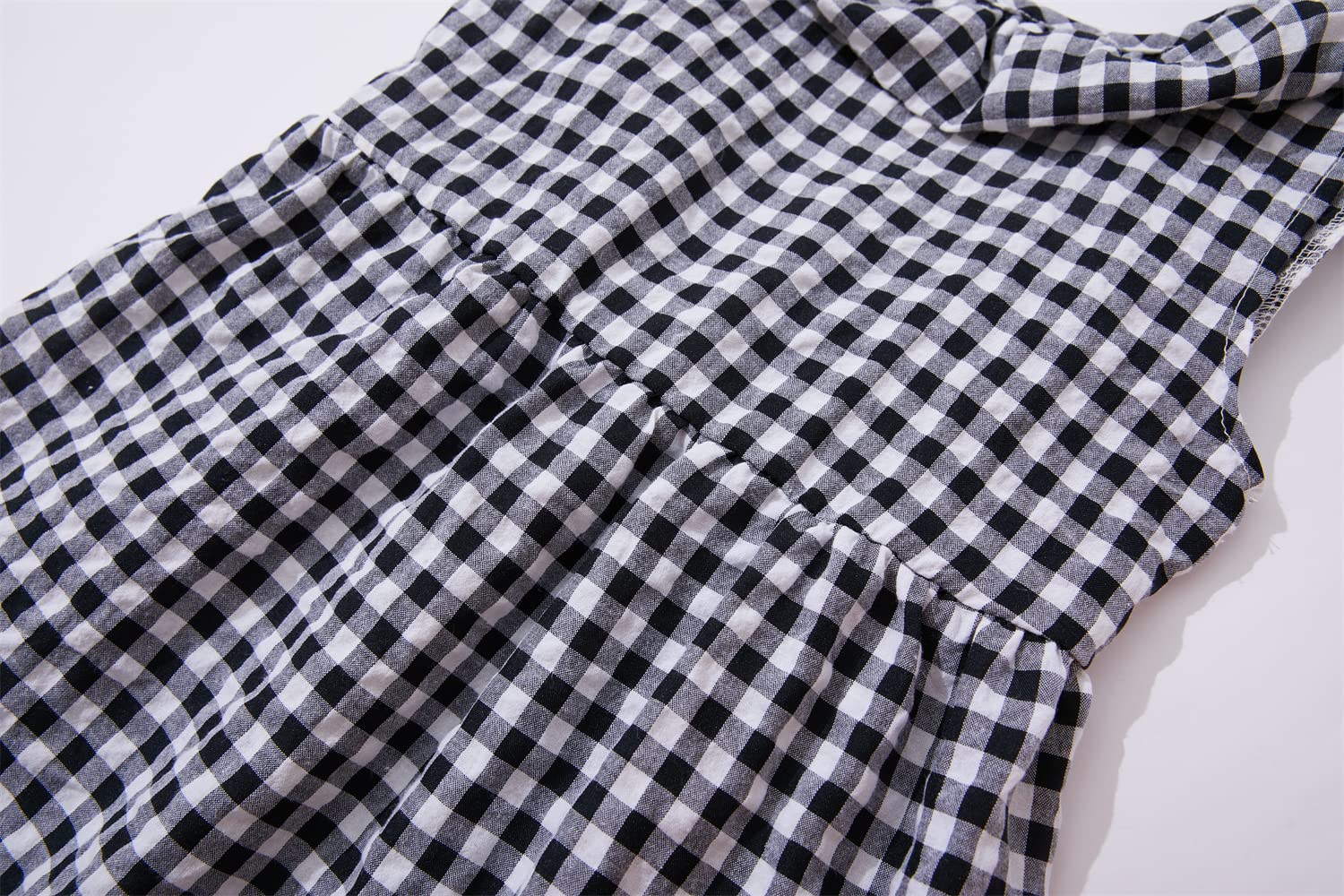 Toddler Baby Girls Cotton Ruffle Backless Sleeveless Swing Plaid Dress - Cute Casual Summer Outfit for Playdates, Parties & Photo Shoots