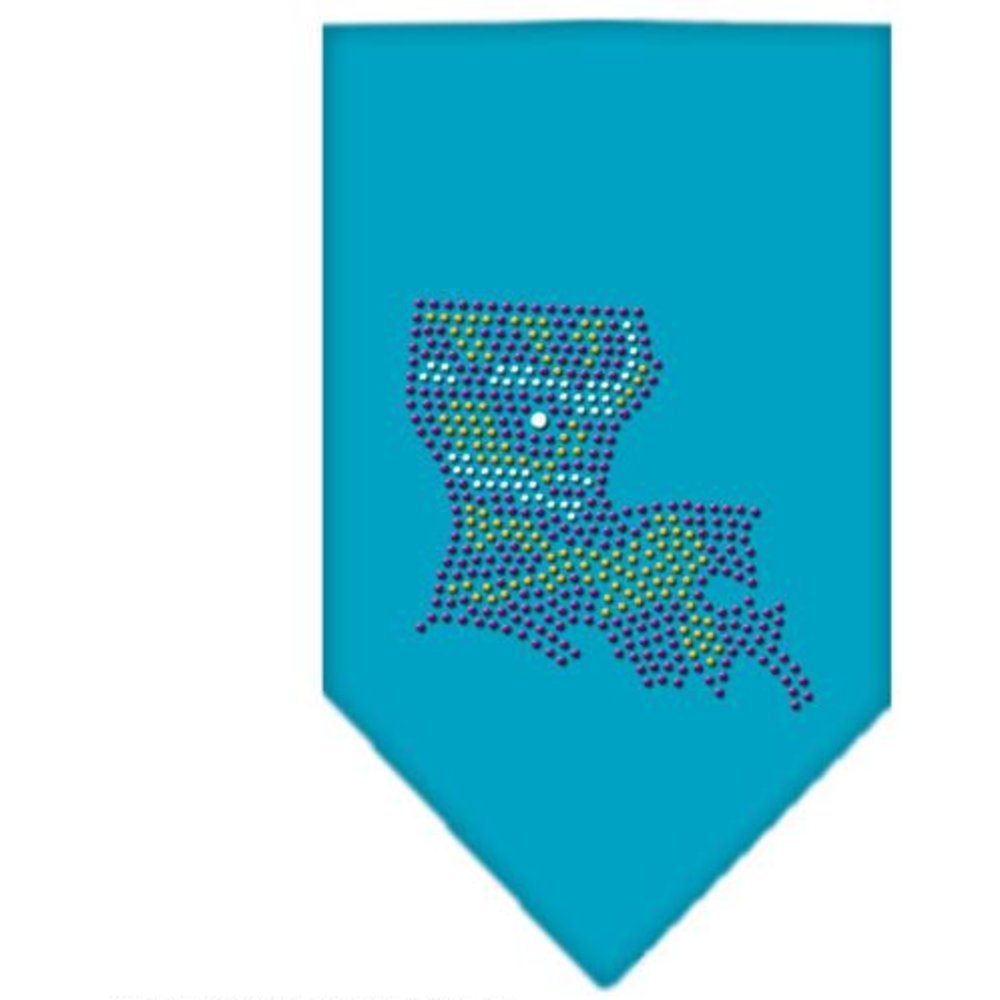 Stylish Rhinestone Pet Bandana for Small Dogs - Turquoise 