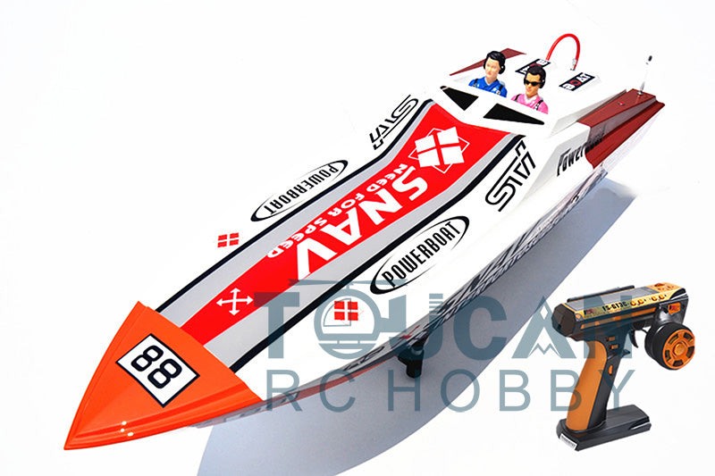 26CC Gas-Powered RC Racing Boat with Fiber Glass Hull - 50KM/H High Speed, Water Cooling System, Servo Controller - Ready-to-Run ARTR Model for Adults - Perfect for Lake Racing, Hobby Competitions & Outdoor Water Sports