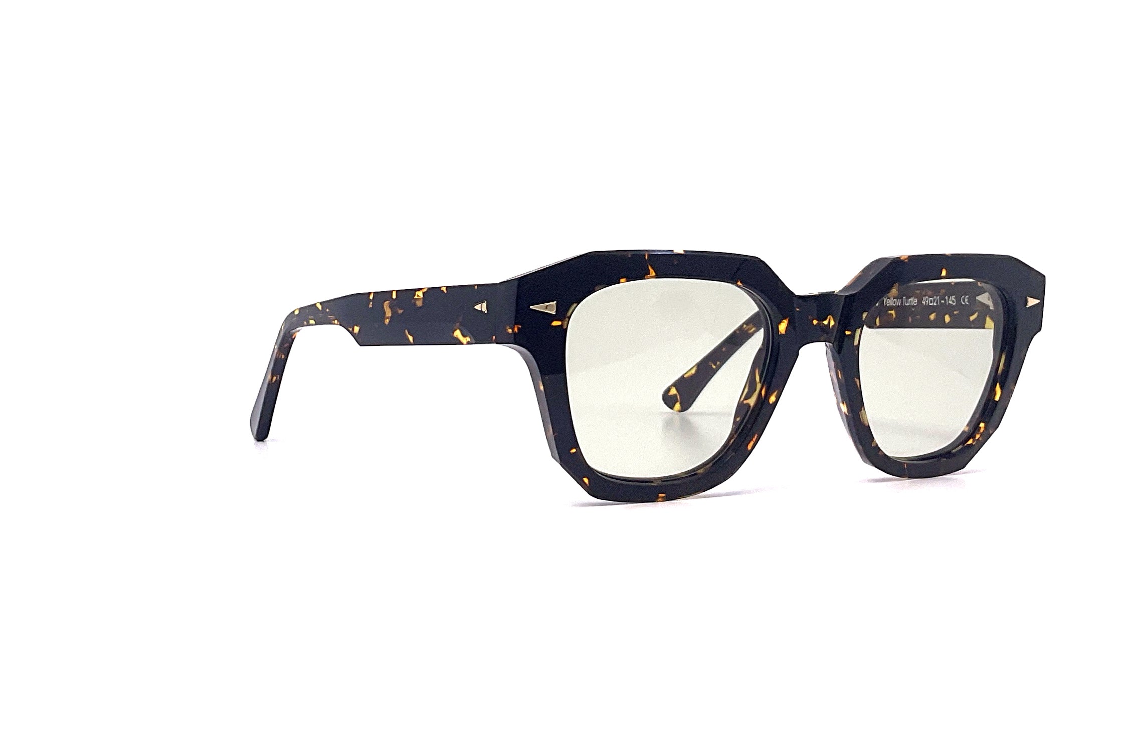 Ahlem Point Mirabeau Sunglasses - Yellow Turtle & Green Light Frame - UV Protection, Fashionable & Lightweight for Outdoor Activities, Beach, and Driving