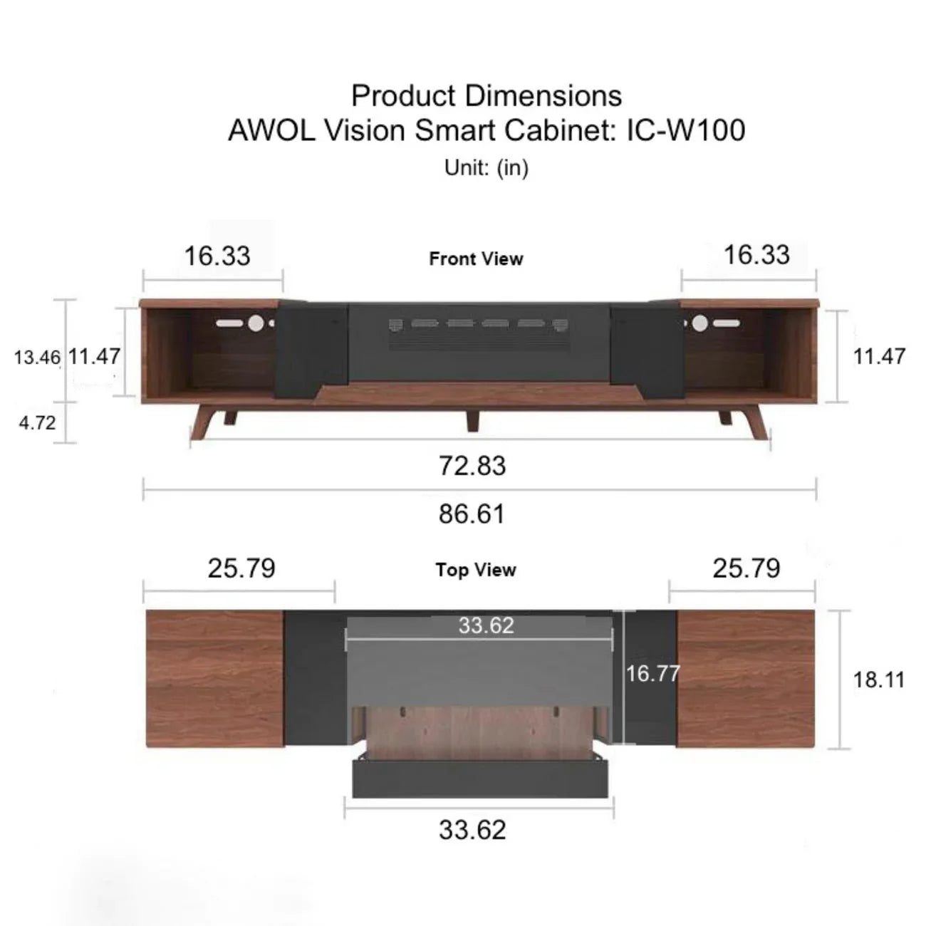 AWOL Vision SMART CABINET - Premium Home Theater Storage Solution for Projectors & Media Devices | Perfect for Living Room & Home Cinema Setup