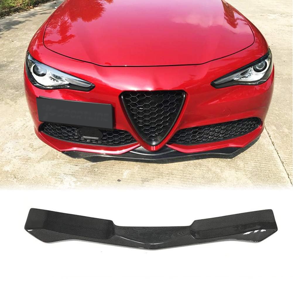 Carbon Fiber Front Bumper Lip Spoiler for Alfa Romeo Giulia 2015-2020 | Chin Splitter & Air Dam | Lightweight Performance Upgrade | Perfect for Track Days & Street Racing
