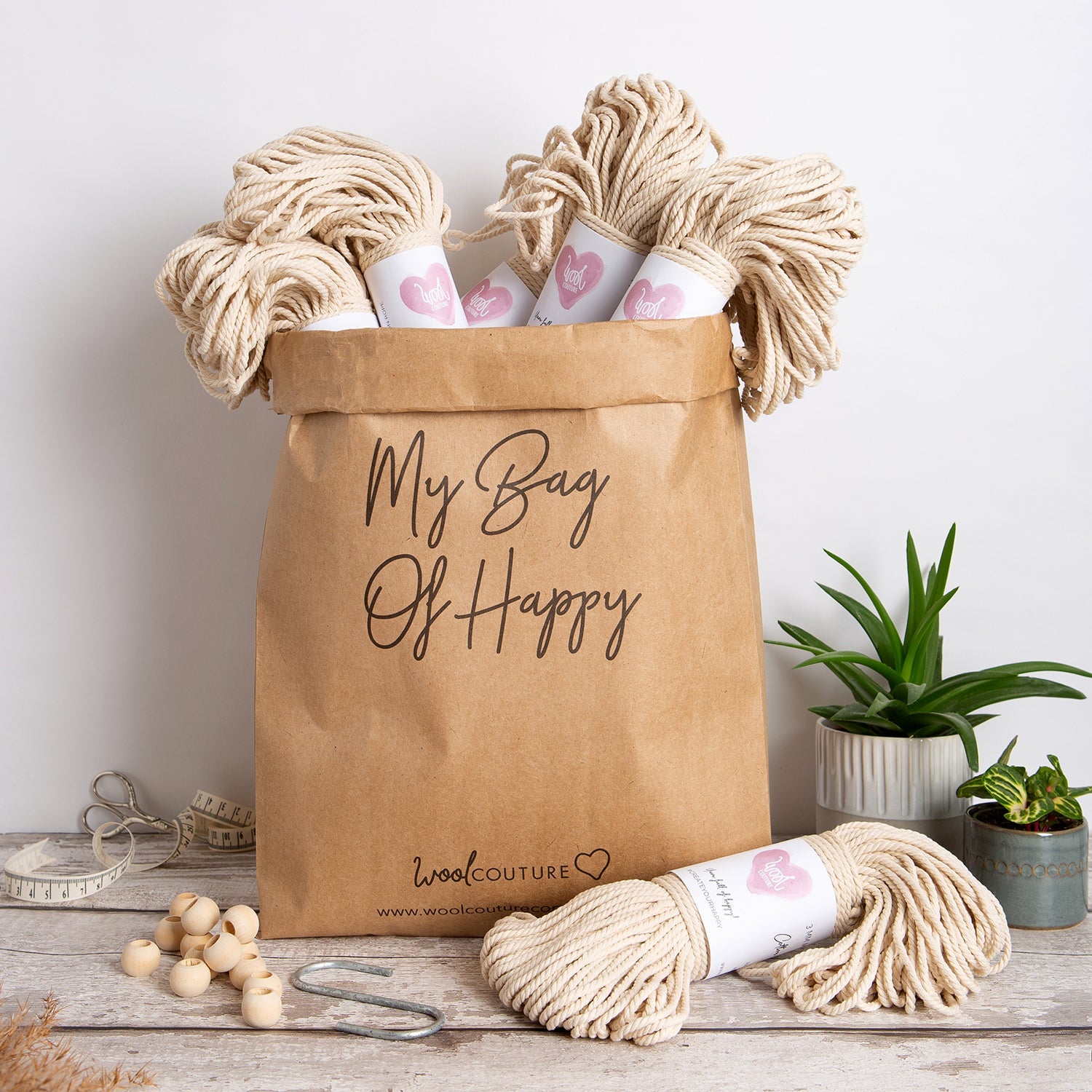 DIY Macrame Deck Chair Kit - Handmade Boho Hanging Chair Making Set with Cotton Rope & Wood Beads - Perfect for Outdoor Patio, Garden, Balcony & Boho Home Decor