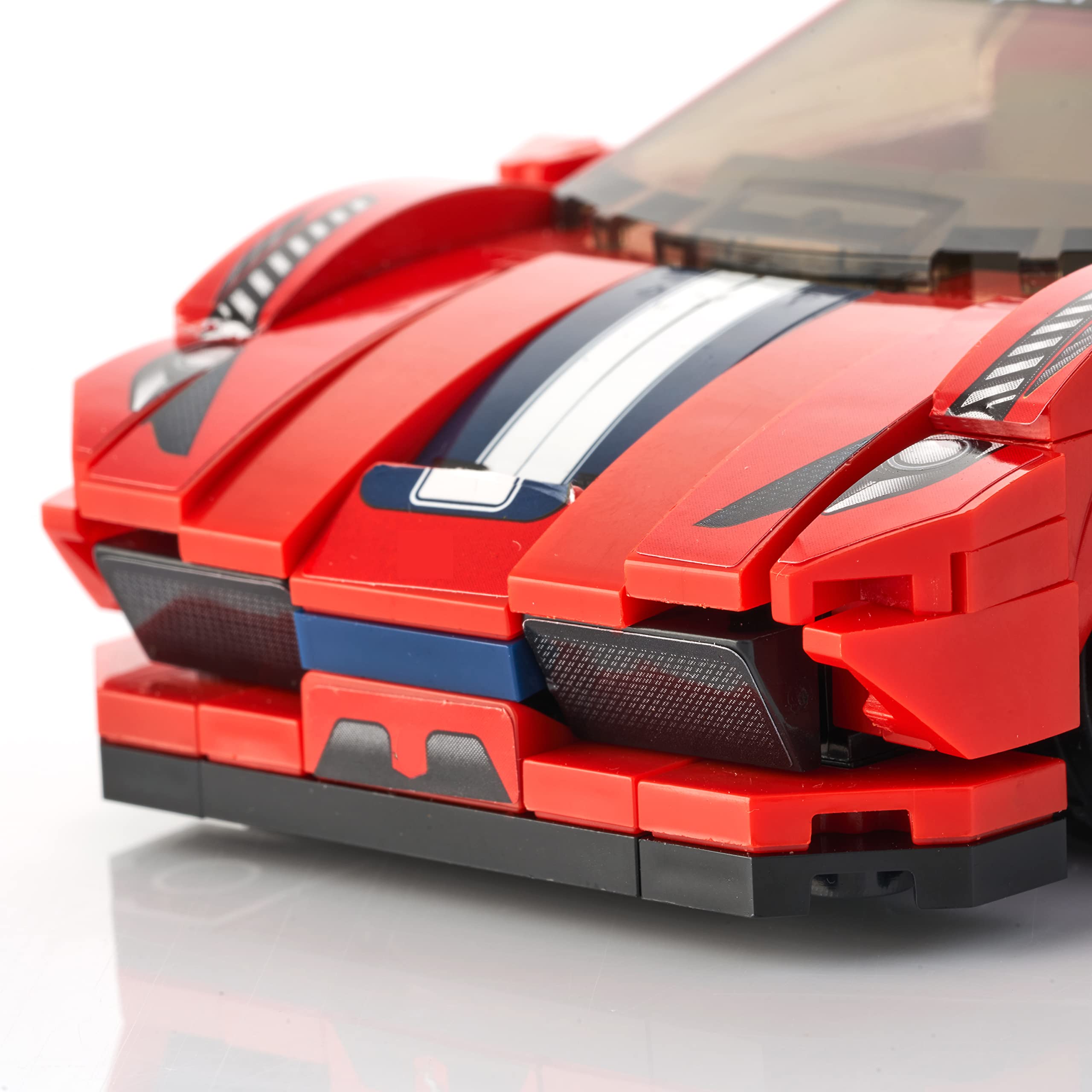 Ferrari F8 Racing Car Building Block Set (306 Pieces) - Creative Construction Toy for Kids & Adults - Perfect for STEM Learning, Birthday Gifts & Family Bonding Activities