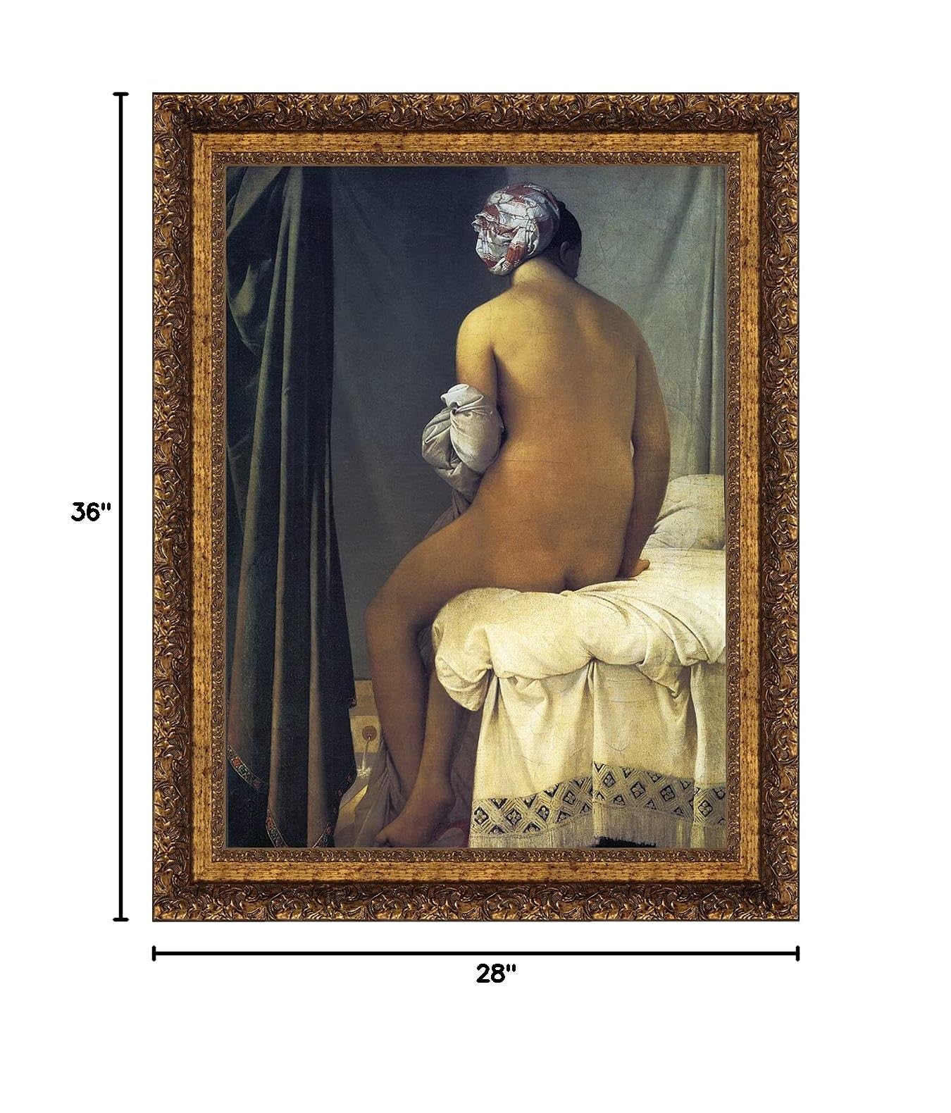 Design Toscano The Valpincon Bather 1808 Canvas Art Reproduction - Large Wall Decor for Living Room, Bedroom & Office