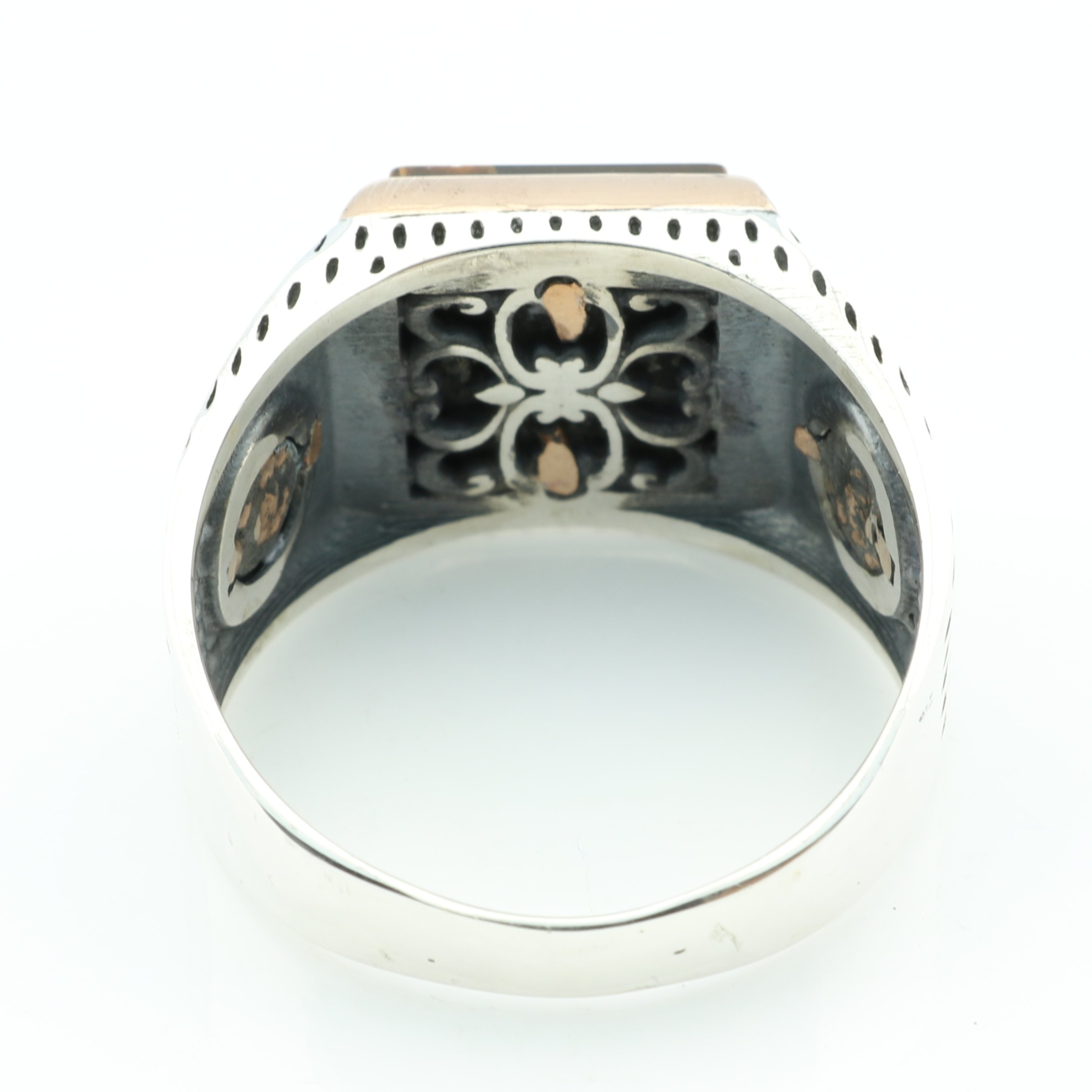 925K Sterling Silver Tiger Eye Ottoman Men's Ring for Gifts, Wedding & Fashion Jewelry - AKR K4S