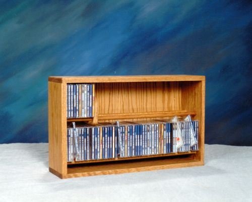 The Wood Shed 206-24 CD Storage Cabinet - Dark Wood Media Organizer for Living Room, Office & Home Entertainment