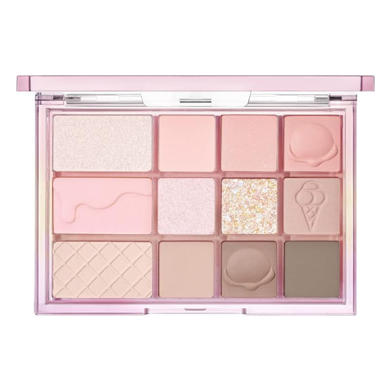 CLIO Shade & Shadow Palette #03 SCOOP OF SHADE - 9.6g Korean Eyeshadow Palette with Matte & Shimmer Finishes | Perfect for Day to Night Makeup Looks