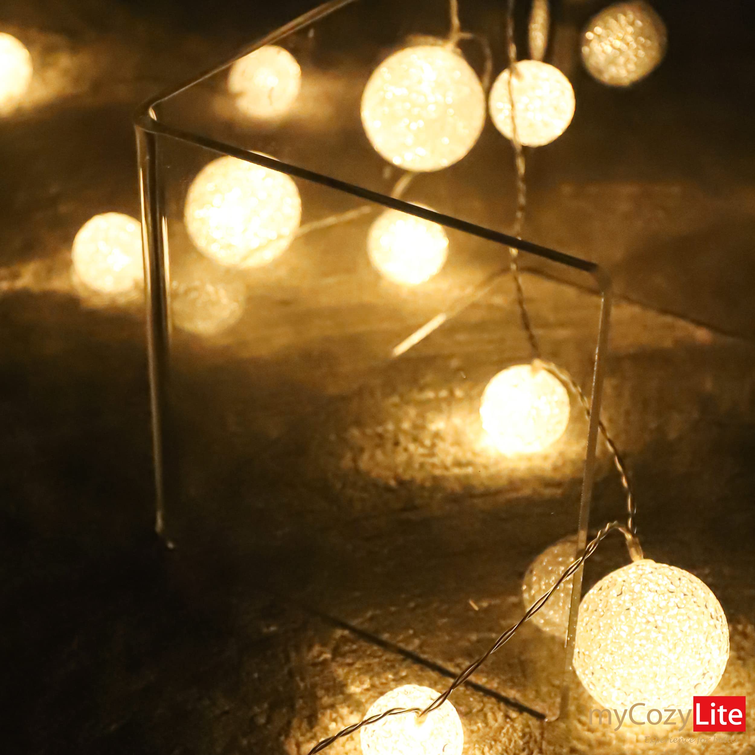 20 Warm White LED Globe String Lights with Timer - Plug in Blinking Fairy Lights for Wedding, Party, Home Decor, Christmas & Holiday - 10ft Connectable Indoor/Outdoor Decorations (Perfect for Bedroom, Garden, Patio & Special Events)