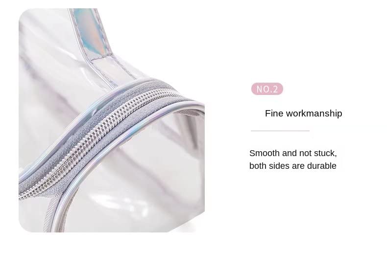 **Clear Toiletry Bag - Transparent Waterproof Travel Cosmetic Organizer with Zipper & Handle, Large Capacity Makeup Storage Pouch (14.5 x 17 x 20cm) - Perfect for Air Travel, Gym, Camping & Beach Trips**