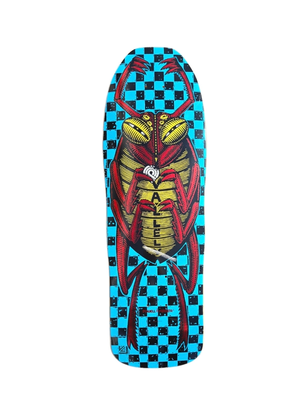 Powell Peralta Mike Vallely BUG Skateboard Deck - Blue with Red Foil Design | Professional Street Skateboard for Adults & Teens | Perfect for Tricks, Commuting & Skate Parks