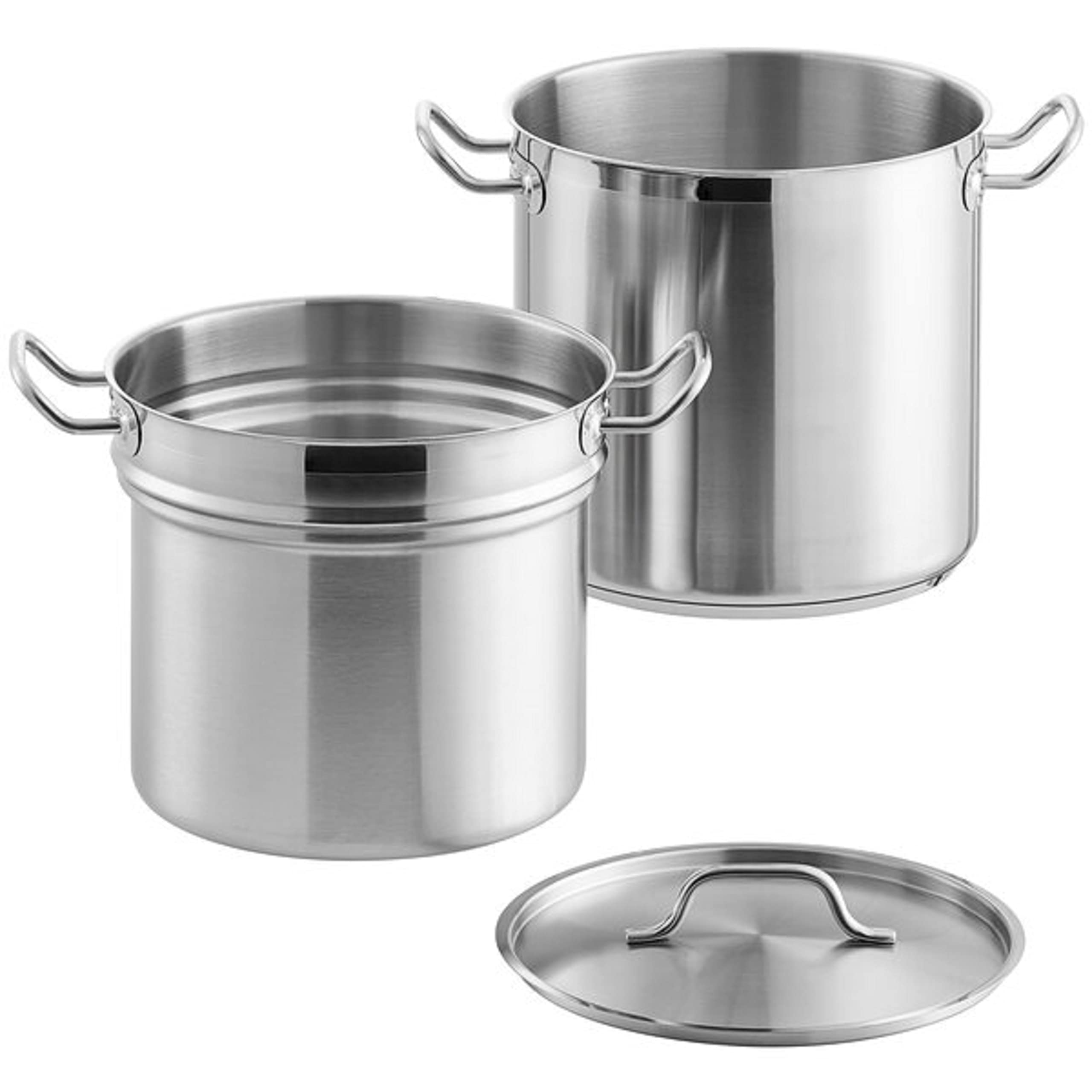 TrueCraftware 16 Quart Stainless Steel Double Boiler 3-Piece Set - Chocolate Melting Pot for Candy, Butter & Cheese - Dishwasher & Oven Safe Cookware - Perfect for Baking, Candy Making & Fondue Parties