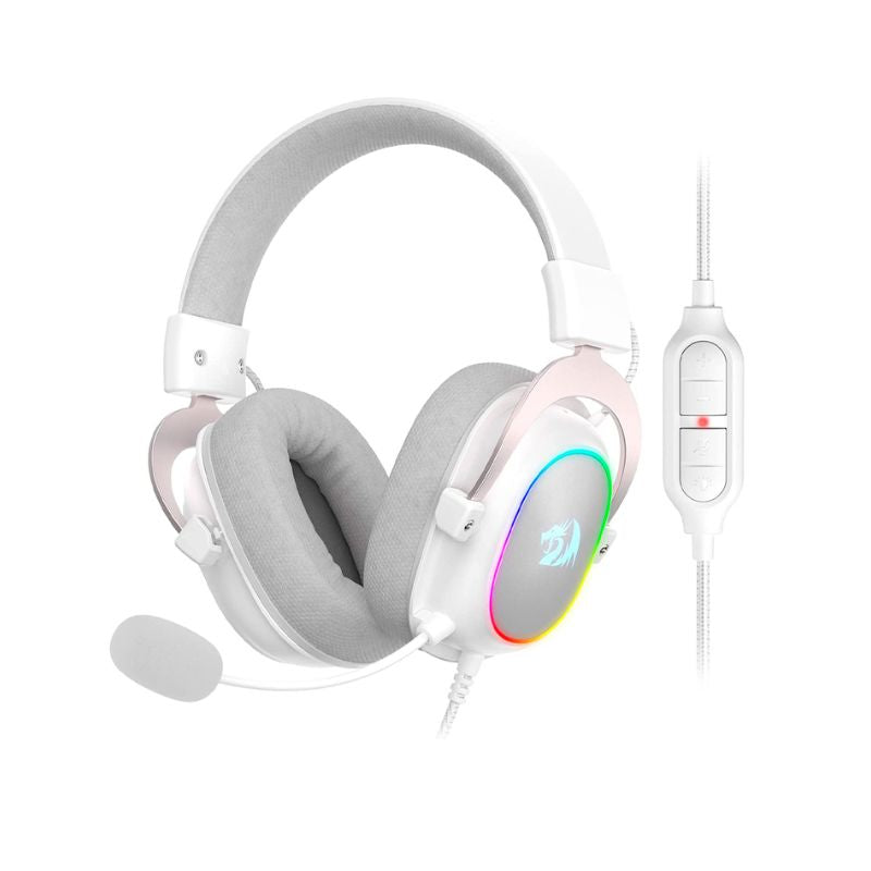 Redragon Zeus X H510 RGB Gaming Headset - 7.1 Surround Sound, White - Perfect for PC Gaming, Streaming & Esports