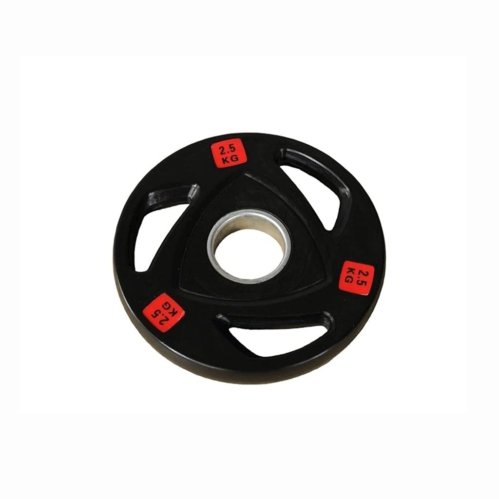 Premium Weight Plates for Strength Training - 2.5kg/5.5lbs Olympic Barbell Plates with Non-Slip Grip - Ideal for Home Gym, CrossFit & Powerlifting Workouts