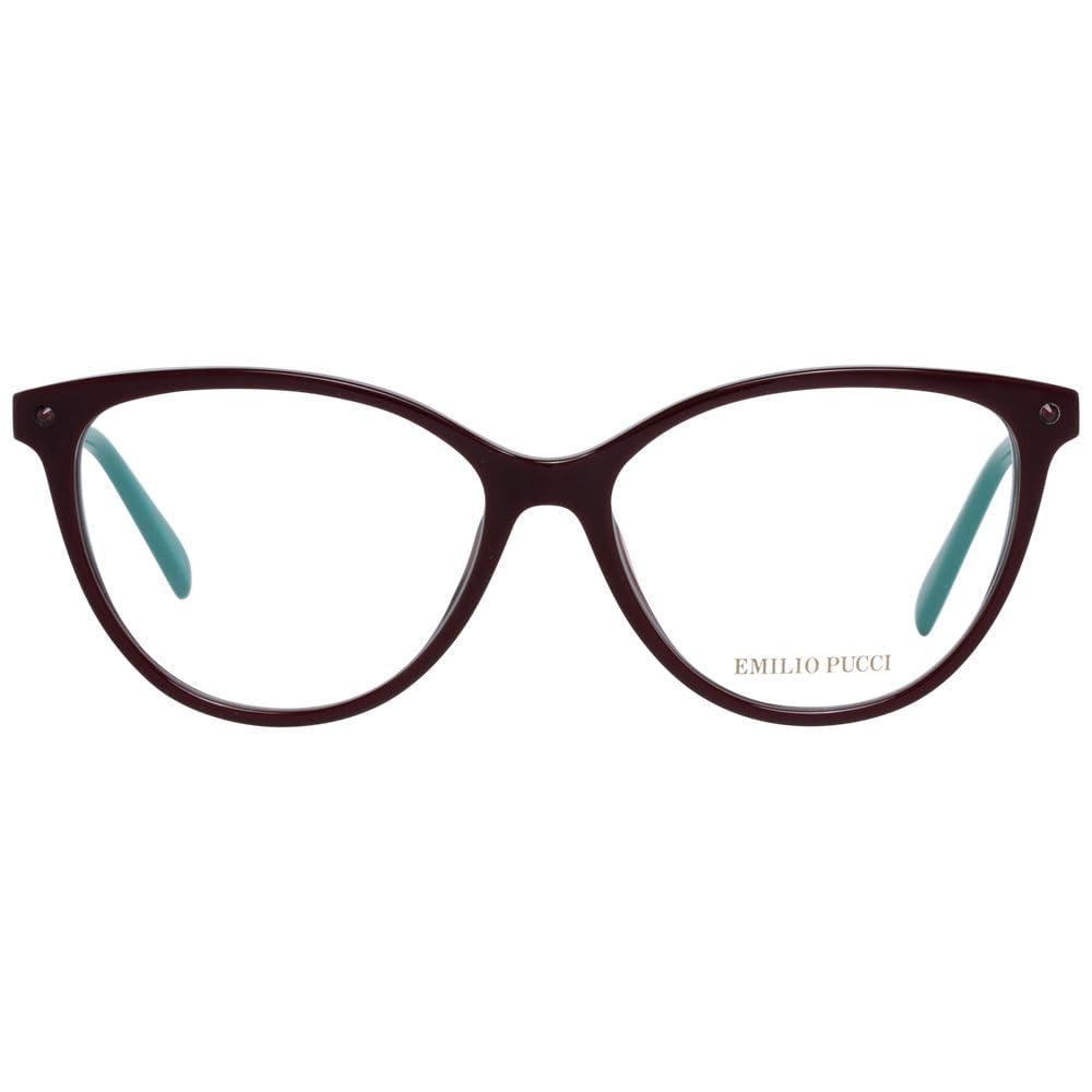 Emilio Pucci EP5119 Eyeglass Frames - Premium Bordeaux Acetate Frame, 55mm Lens Diameter (EP511955071) | Stylish & Lightweight for Women & Men | Perfect for Work, Reading & Fashion Accessories