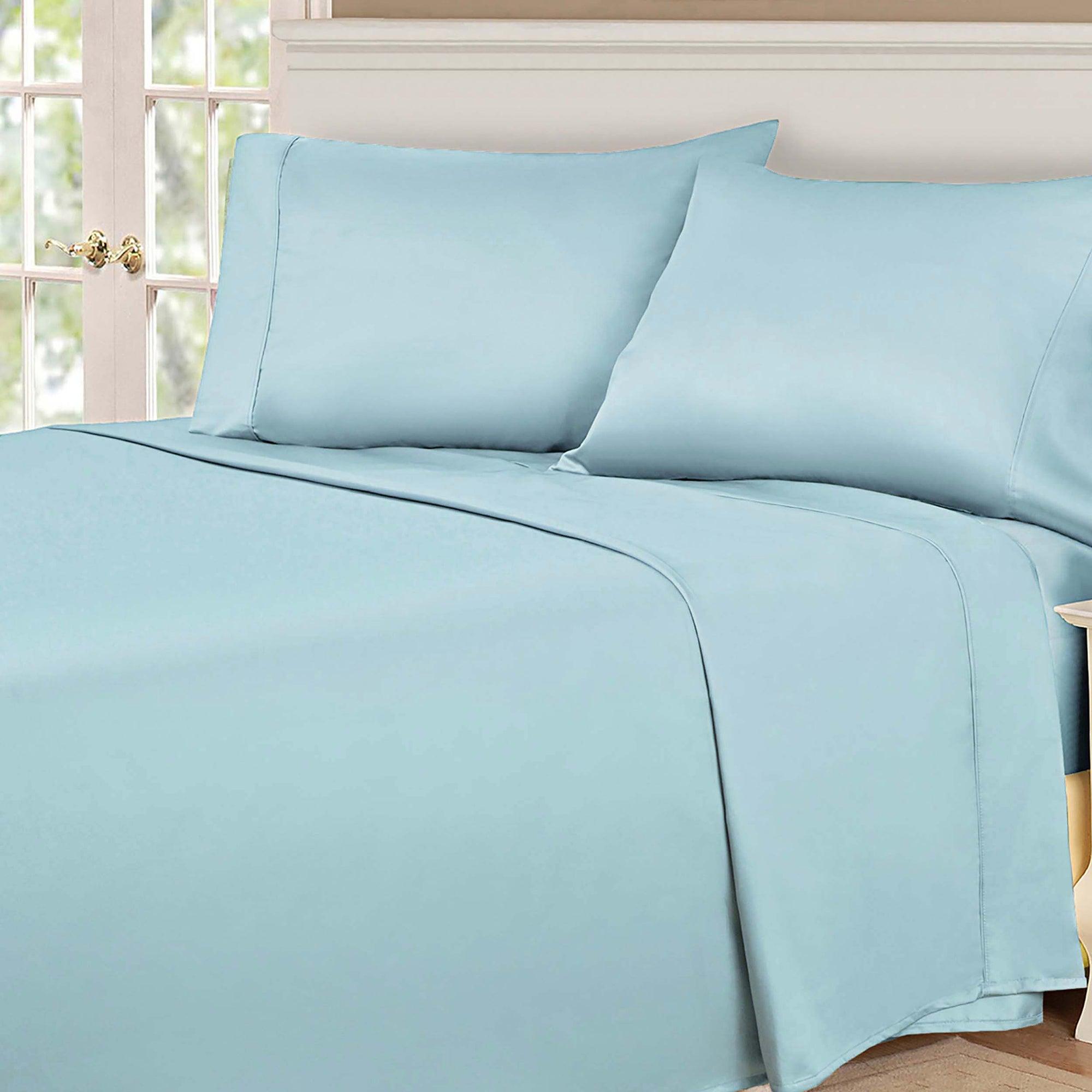 Premium 100% Egyptian Cotton 530 Thread Count Bed Sheet Set - Queen Size, 4-Piece, Breathable & Soft for Ultimate Comfort - Perfect for Luxury Hotels, Master Bedrooms & Gift Giving