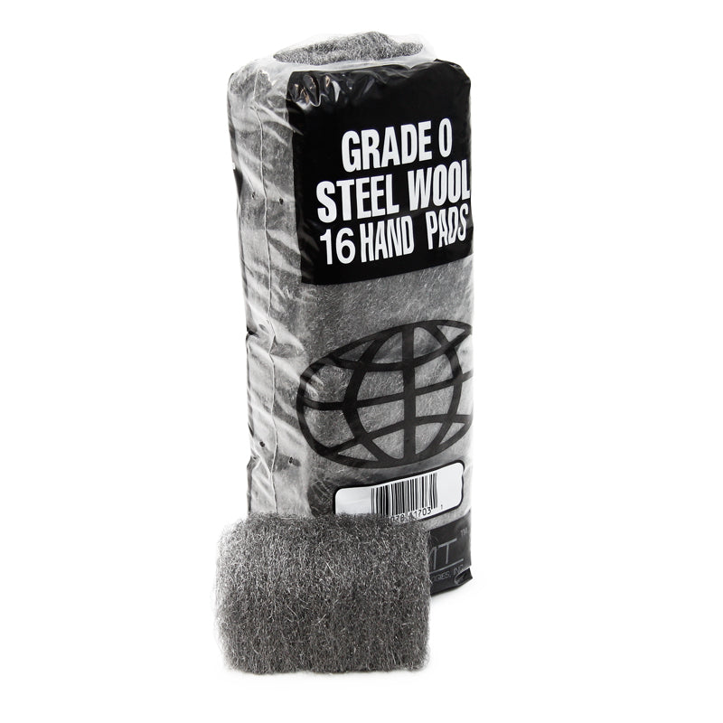 Premium GMT 0 Steel Wool Pads - 16 Pack for Wood Refinishing, Metal Polishing & DIY Crafts - Heavy Duty Cleaning & Surface Preparation Kit