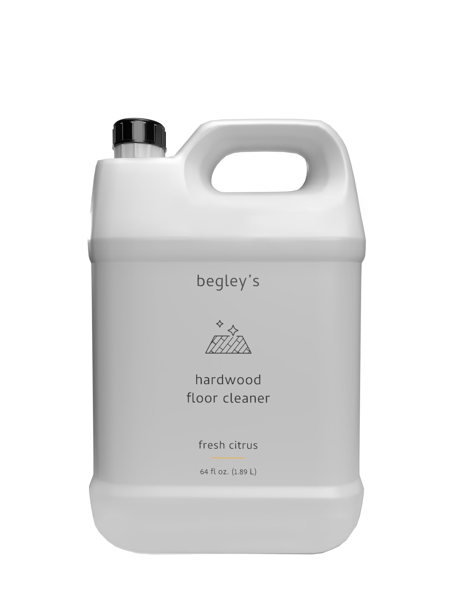 Begley's Hardwood Floor Cleaner Refill - 64oz Natural Wood Floor Cleaner for Mopping | Pet Safe, Citrus Scented | Ideal for Hardwood, Laminate & Wood Floors in Homes with Pets