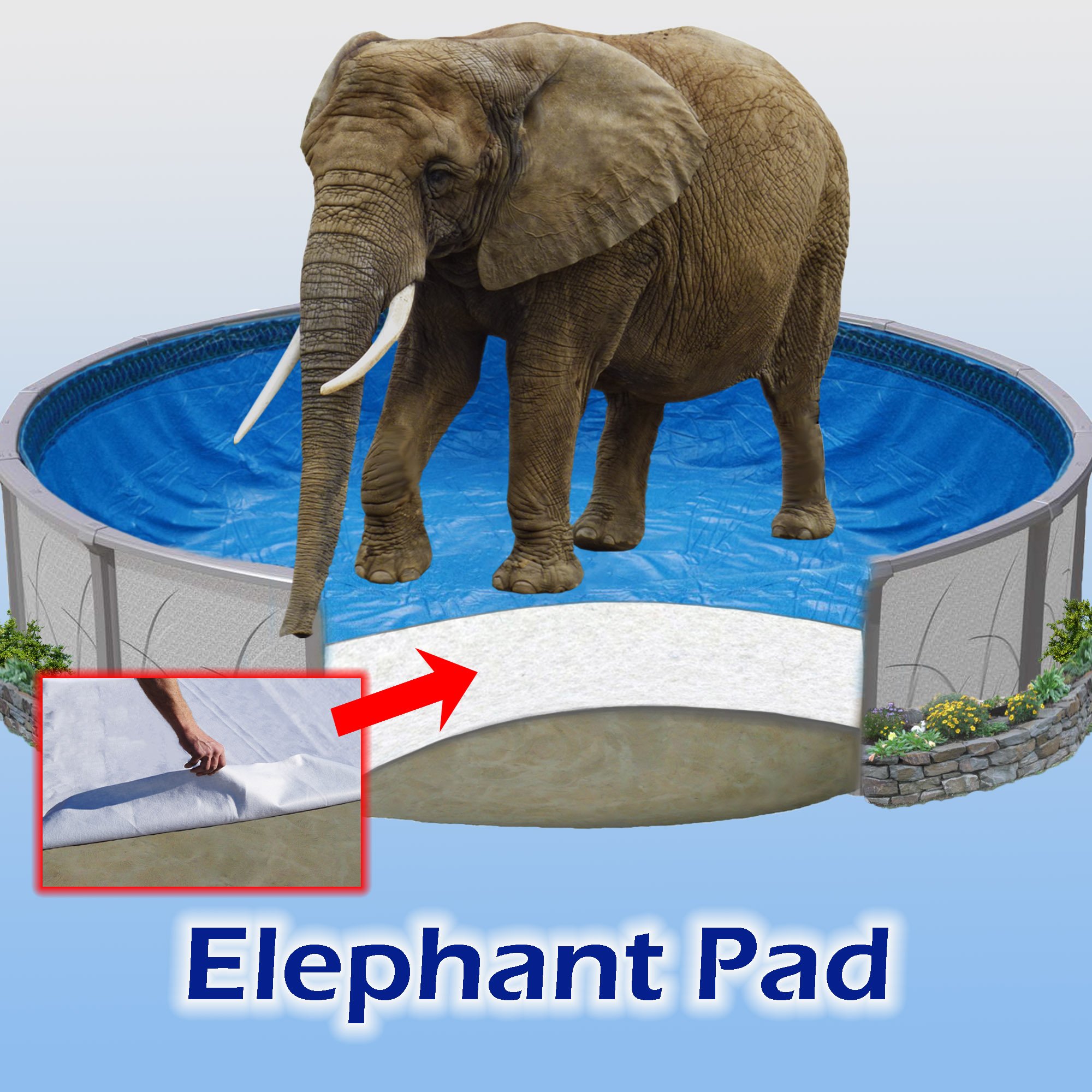 Premium Pool Liner Pad for Above Ground Pools - 15', 18', 21', 24', 27' Round & 12'x24', 15'x30', 18'x33' Oval/Rectangle Sizes - Durable White Underlayment for Inground & Above Ground Swimming Pools - Perfect for Backyard, Garden & Outdoor Pool Protection