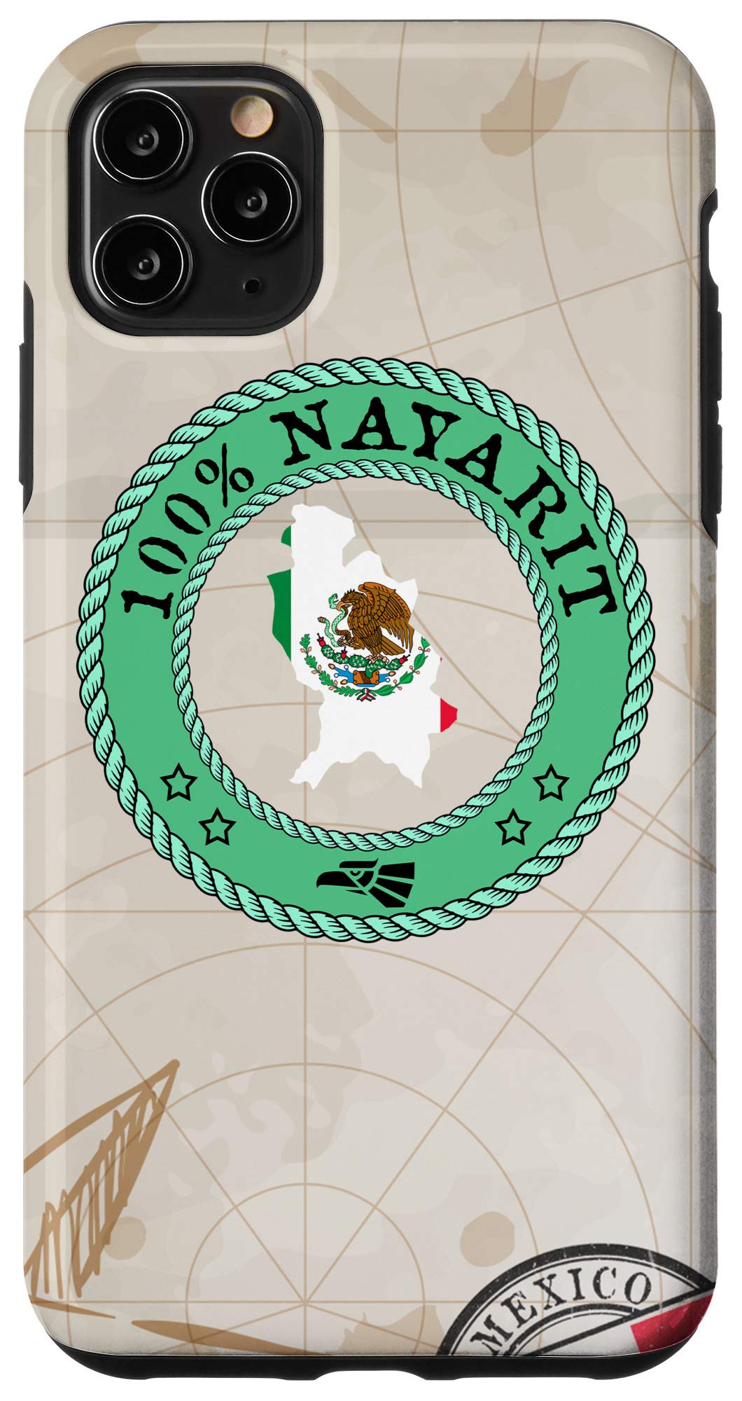 iPhone 11 Pro Max Case - Nayarit Mexico Design with Koras Nayaritas - Mexican Pride Phone Cover for iPhone 11 Pro Max - Perfect for Travel, Cultural Enthusiasts & Proud Mexicans