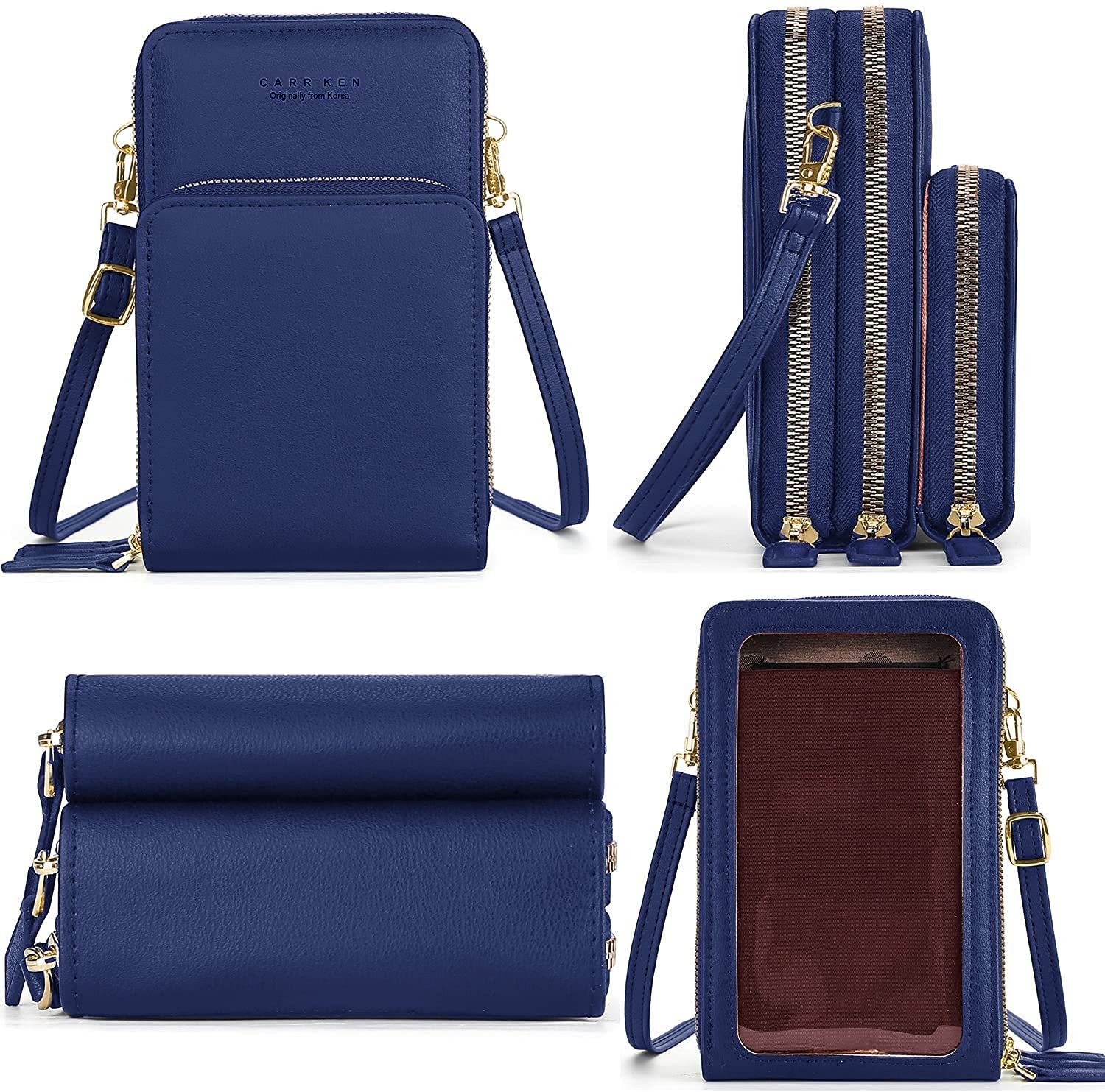 Women's Small PU Leather Crossbody Phone Bag - Stylish Cellphone Purse Wallet for Everyday Use, Travel & Shopping
