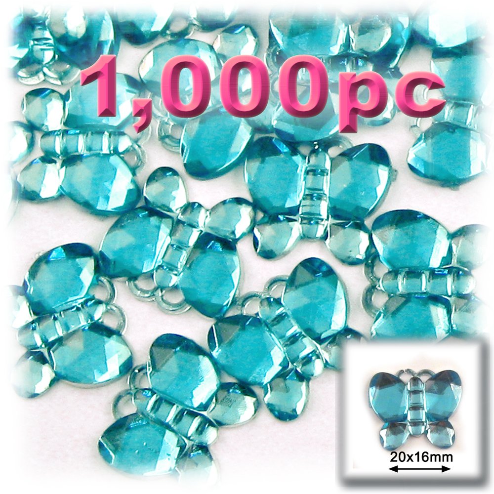 1,000pc Flatback Rhinestones Butterfly 20mm - Ruby Red for DIY Crafts, Jewelry Making, Nail Art, and Costume Design