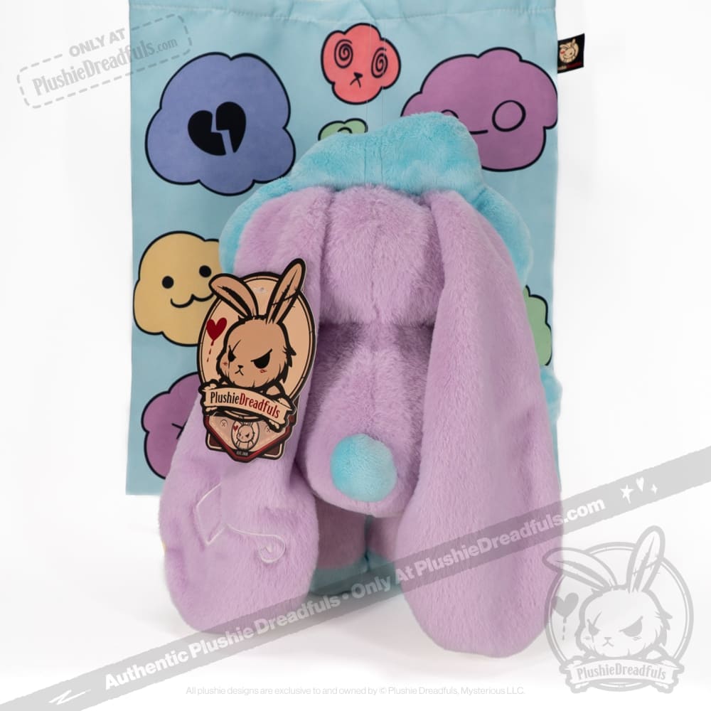 Plushie Dreadfuls Overthinking Bunny - Soft Stuffed Animal Toy for Anxiety Relief & Emotional Support | Cute Stress Relief Plush for Adults & Kids | Perfect for Therapy, Gifts, and Comfort