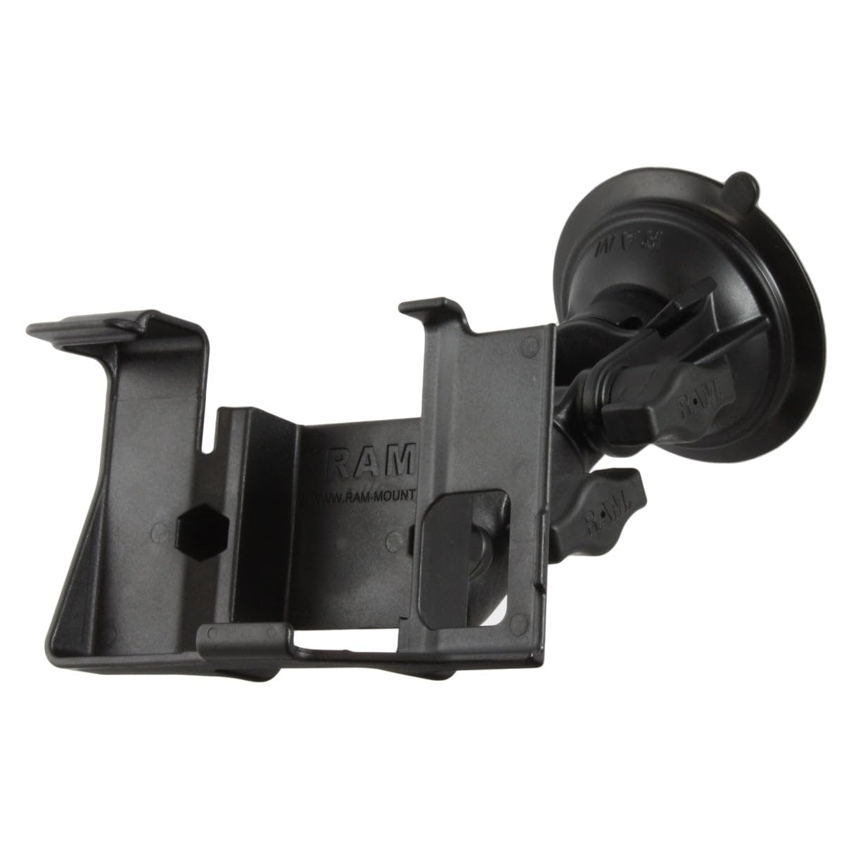 RAM MOUNTS RAP-B-104-224-GA23U Ratchet Twist Lock Suction Cup Mount for Smartphones & GPS Devices - Secure Car, Boat & Motorcycle Mounting Solution