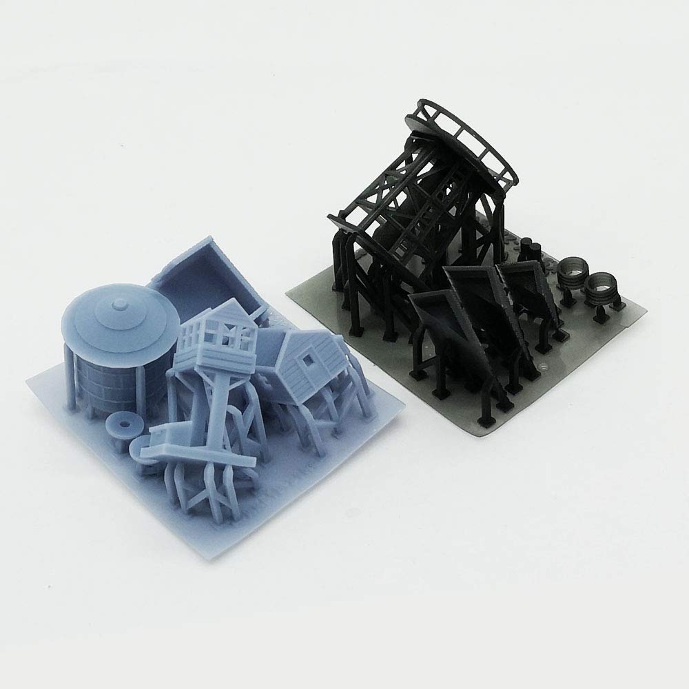 Outland Models Train Railway Layout Trackside Building Set Z Scale 1:220 - Complete Model Train Accessories Kit for Realistic Scenery & Diorama Displays