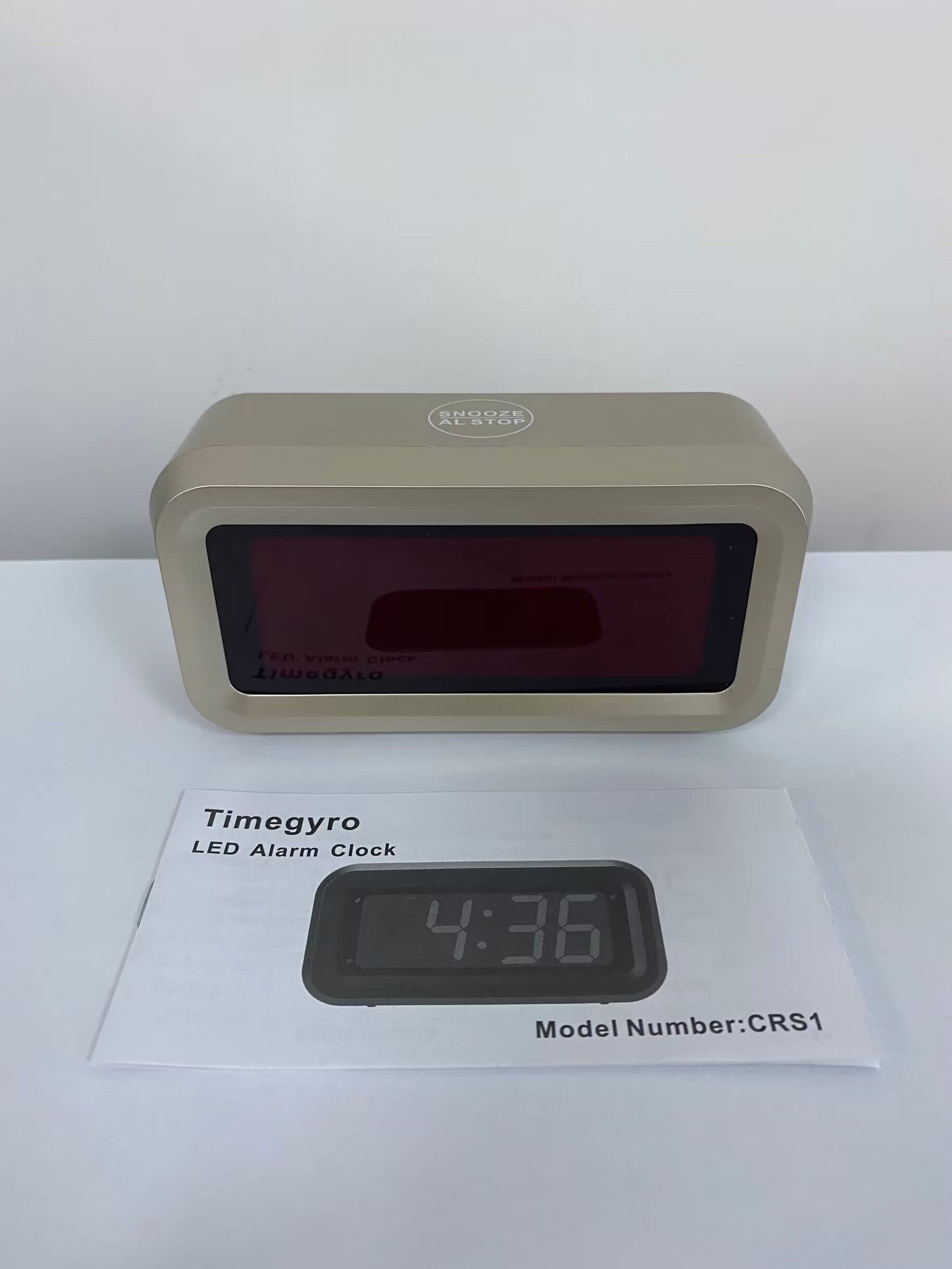 Battery Operated LED Digital Alarm Clock for Bedrooms - 3-Level Brightness Adjustable, Snooze Function, 12/24H Display - Perfect for Desk, Bedside, Table & Travel Use