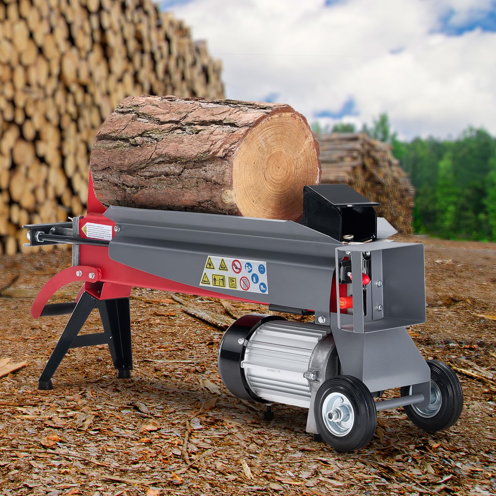 VEVOR 6.5 Ton Electric Log Splitter with 1.75HP Motor & 3400 RPM - 20.5