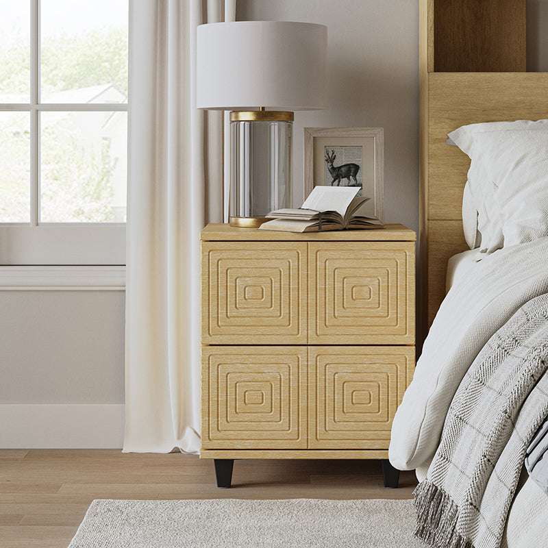 Hugo Contemporary Aesthetic Nightstand with Storage - Modern Bedside Table for Bedroom, Living Room & Office (Multiple Styles Available) - Perfect for Small Spaces, Apartment Decor & Guest Rooms
