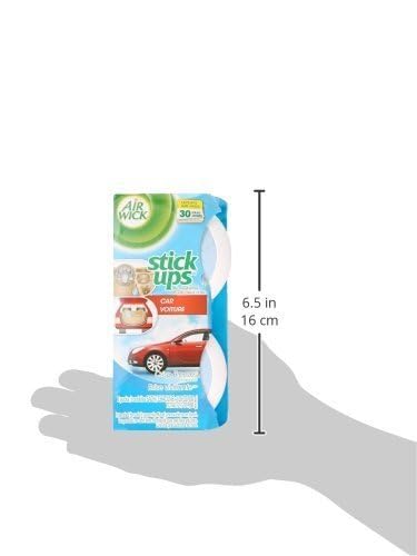 Air Wick Stick Ups Car Air Freshener - Crisp Breeze Scent, 2 Count (Packaging May Vary) | Long-Lasting Odor Eliminator for Vehicles, Home & Office | Fresh Car Air Fresheners for Small Spaces & Travel