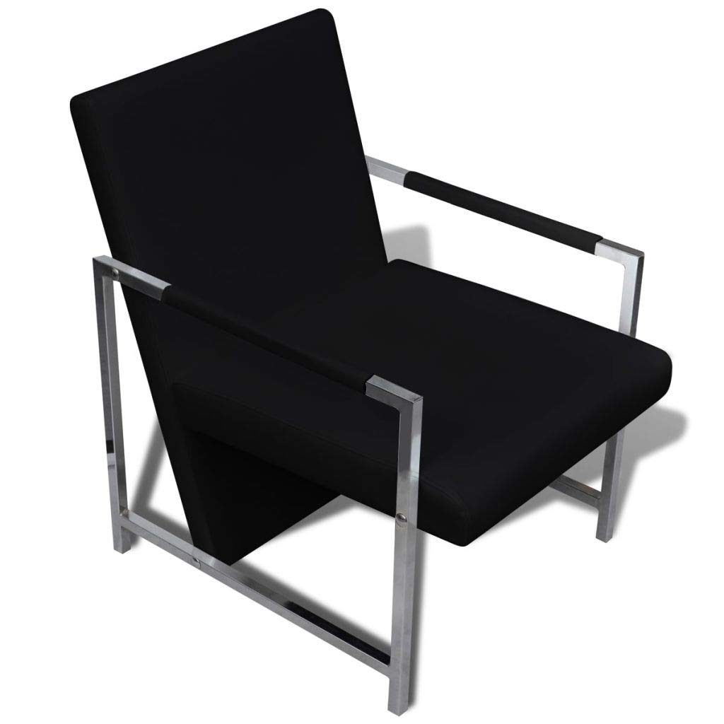 Comfy Faux Leather Accent Chair - Living Room Reading Chair & Bedroom Lounge Chair for Adults & Teens | Perfect for Relaxing, Reading & Small Spaces