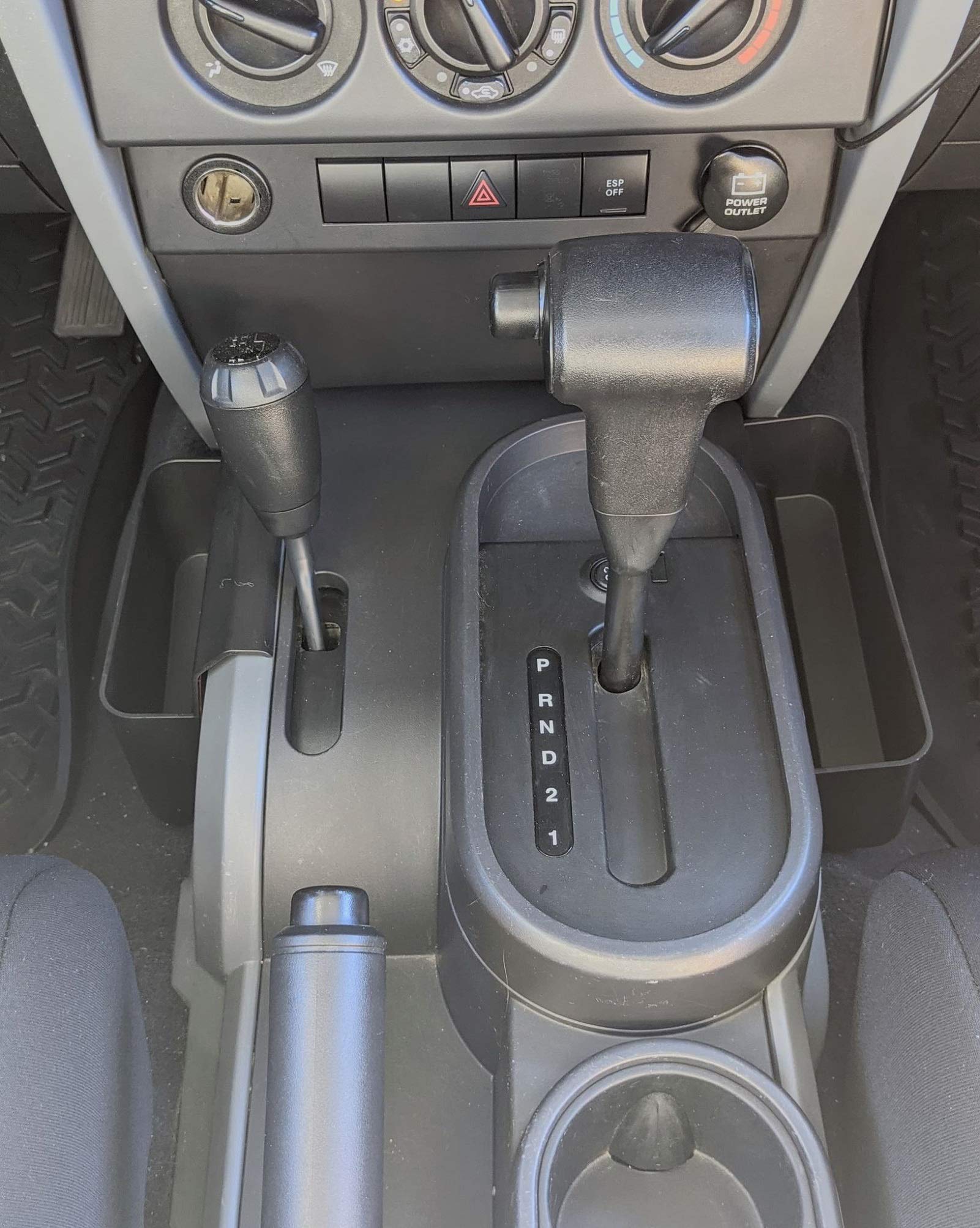 JeCar JK Storage Tray & Gear Shift Organizer - Center Console Accessory for 2007-2010 Jeep Wrangler JK/JKU | Perfect for Road Trips & Off-Road Adventures