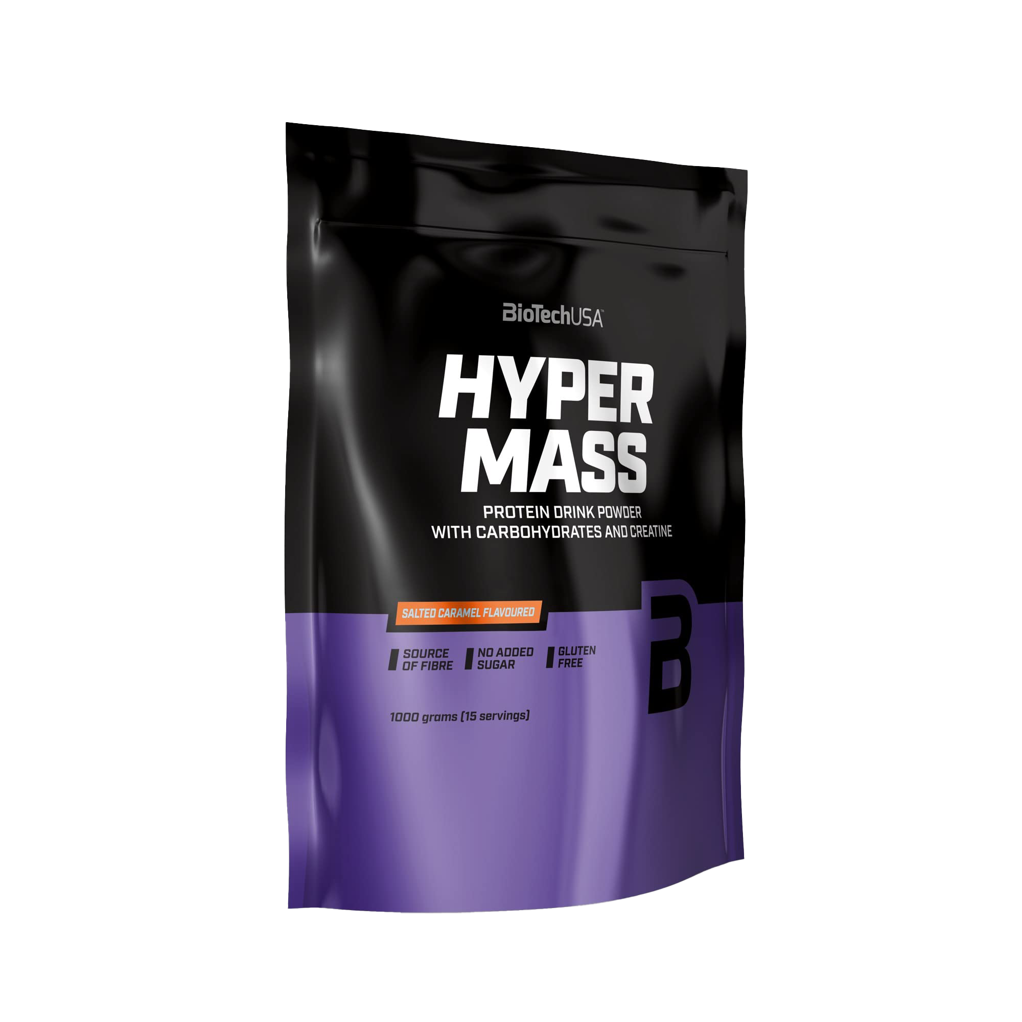 BioTechUSA Hyper Mass Gainer Protein Powder - Salted Caramel Flavor, 1000g for Muscle Growth & Weight Gain | Post-Workout Recovery Shake for Bodybuilders & Athletes