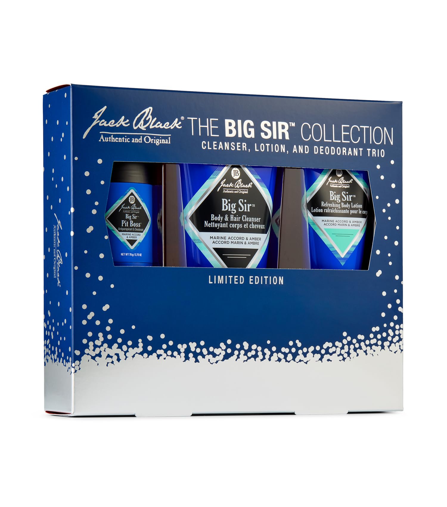 Jack Black Big Sir Hair & Body Cleanser for Men - 2-in-1 Shampoo & Body Wash - Deep Cleansing, Removes Dirt & Sweat - Ideal for Gym, Travel & Everyday Use