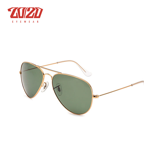 20/20 Unisex Full Rim Square Alloy Polarized Sunglasses 17019 - UV Protection for Driving, Outdoor Sports & Fashion Accessories
