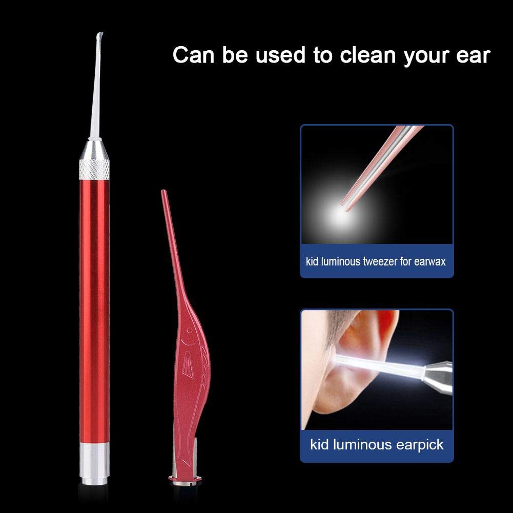**Orl Baby & Kids Ear Cleaner Set - Safe Earwax Removal Tool Kit with Ear Pick & Tweezers for Gentle Ear Canal Cleaning (Red) - Perfect for Home, Travel & Baby Care**