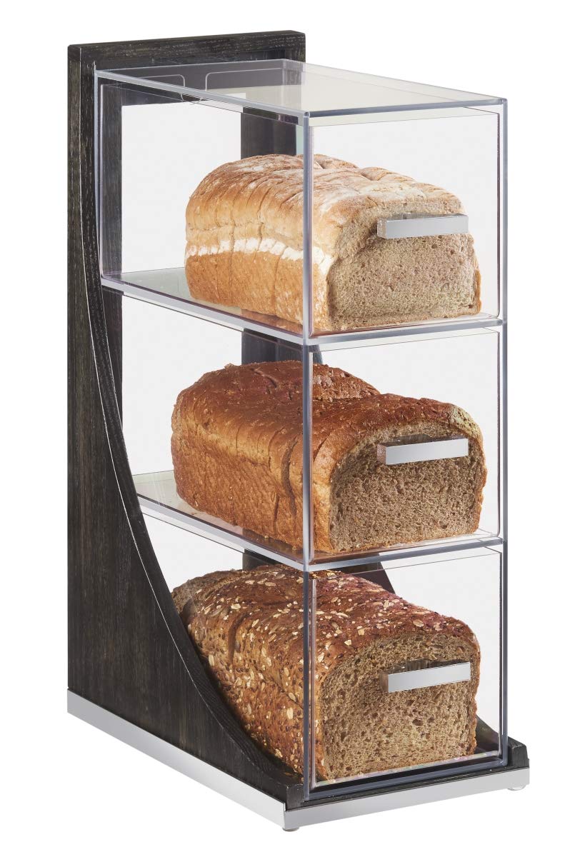 Cal Mil 3815-87 3 Tier Bread Box - Cinderwood Finish, 6.5