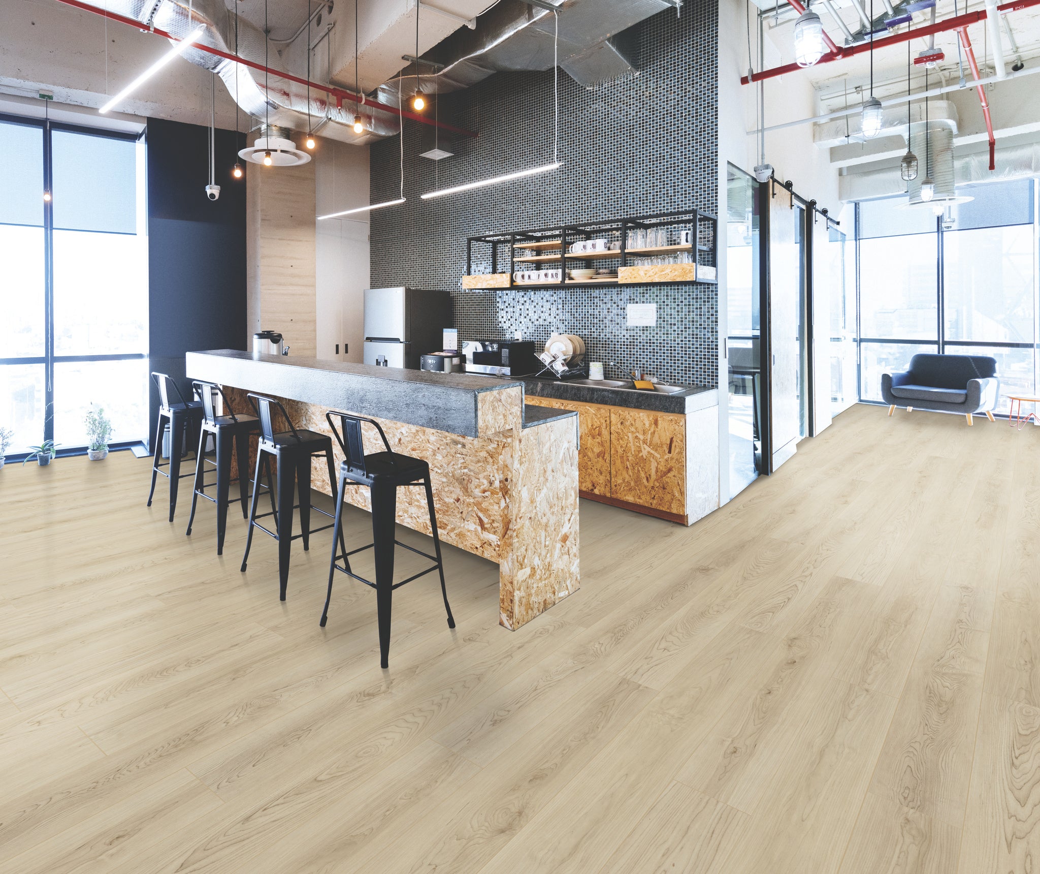 Coretec Pro Plus Enhanced Shoreline Maple 7x48 Waterproof Luxury Vinyl Plank Flooring - Perfect for Living Rooms, Kitchens & High-Traffic Areas