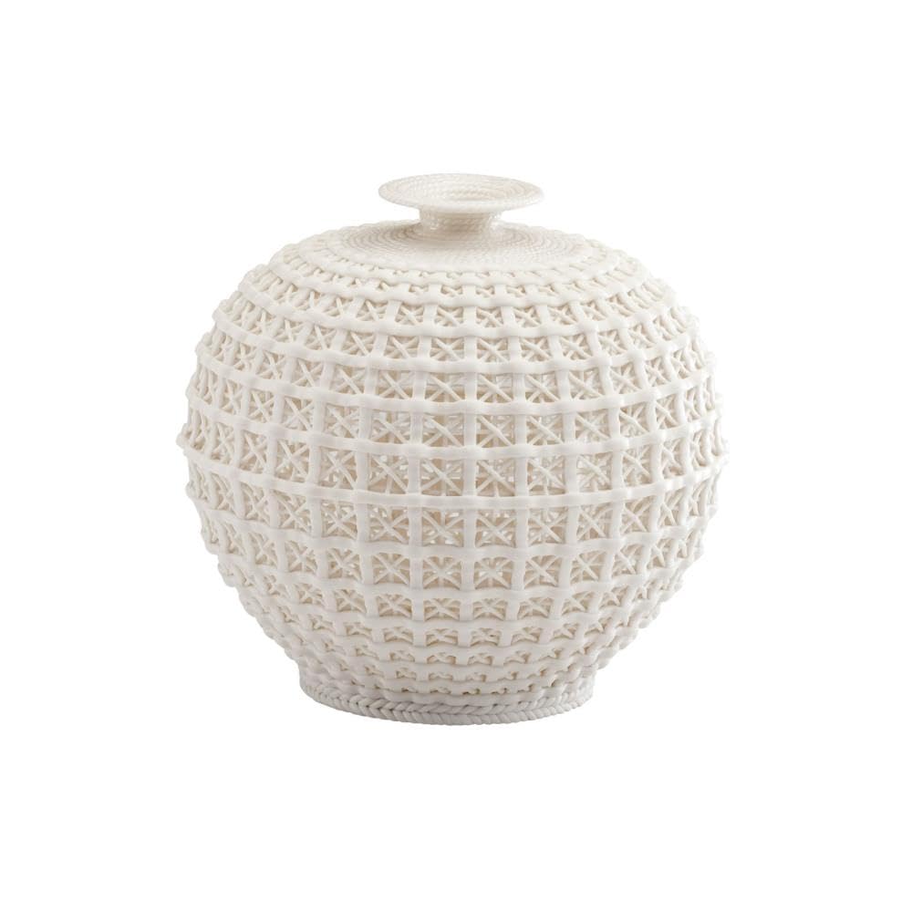 Cyan Design 04440 Diana Vase - Small Matte White Ceramic Vase for Home Decor, Wedding Centerpiece & Tabletop Display