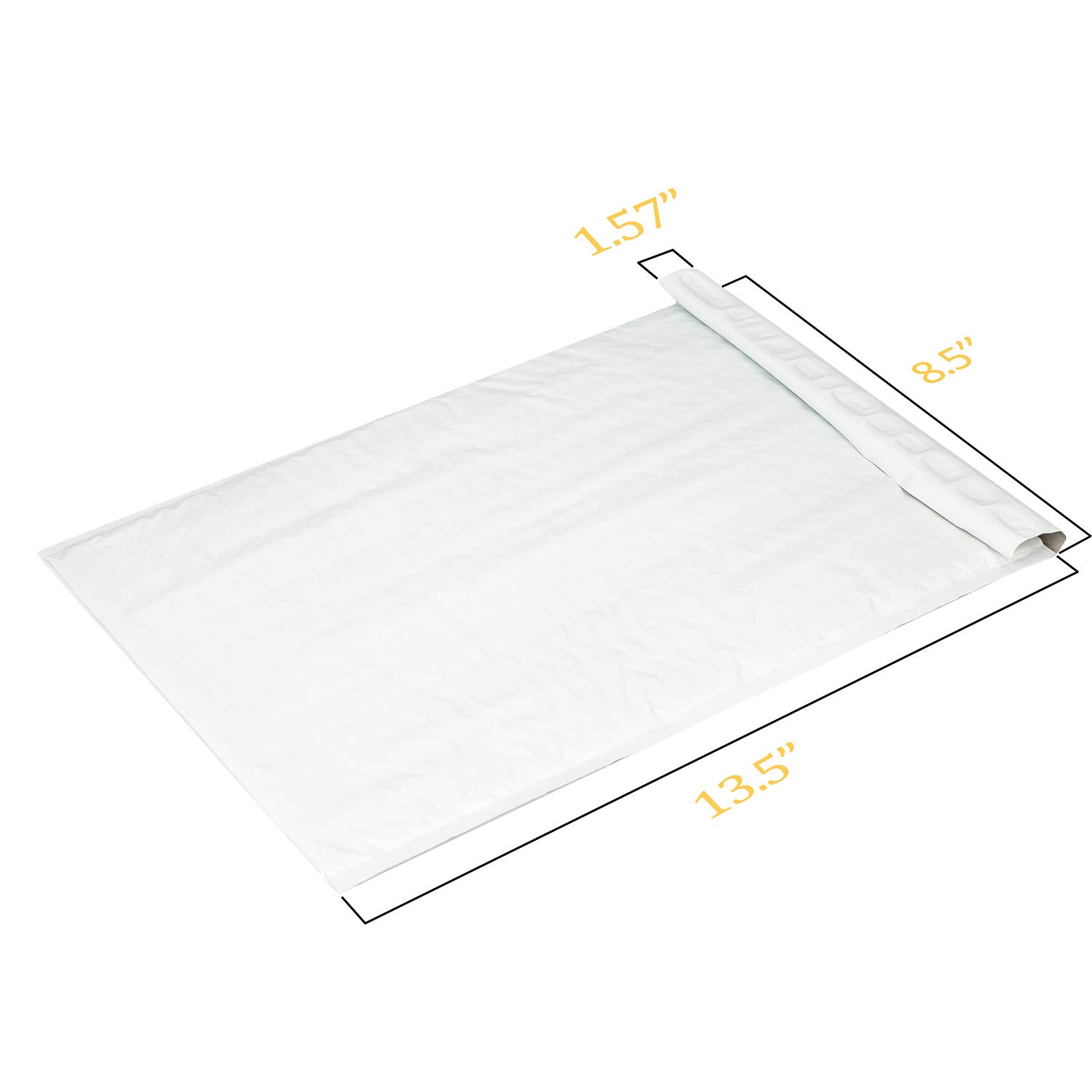 HouseLabels 8.5x14.5 Inch (Size #3) 100 Pcs Heavy Duty Bubble Mailers - Thick Self-Sealing Waterproof Poly Envelopes for Shipping, Mailing & Packaging - Perfect for Ecommerce, Amazon FBA, eBay & Small Business Shipments