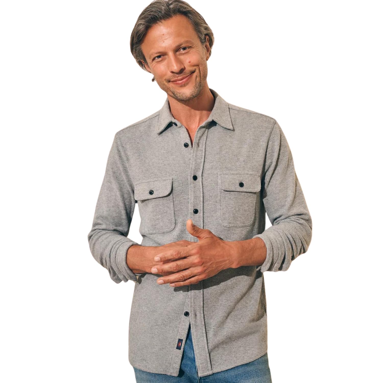 Faherty Men's Legend Sweater Shirt - Soft Cotton Blend Pullover for Casual Wear, Layering & Outdoor Activities | Cozy Fall & Winter Fashion for Men